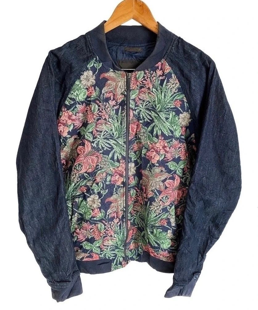 image of Bomber Jacket Zara Casual Jacket in Blue, Men's (Size Large)