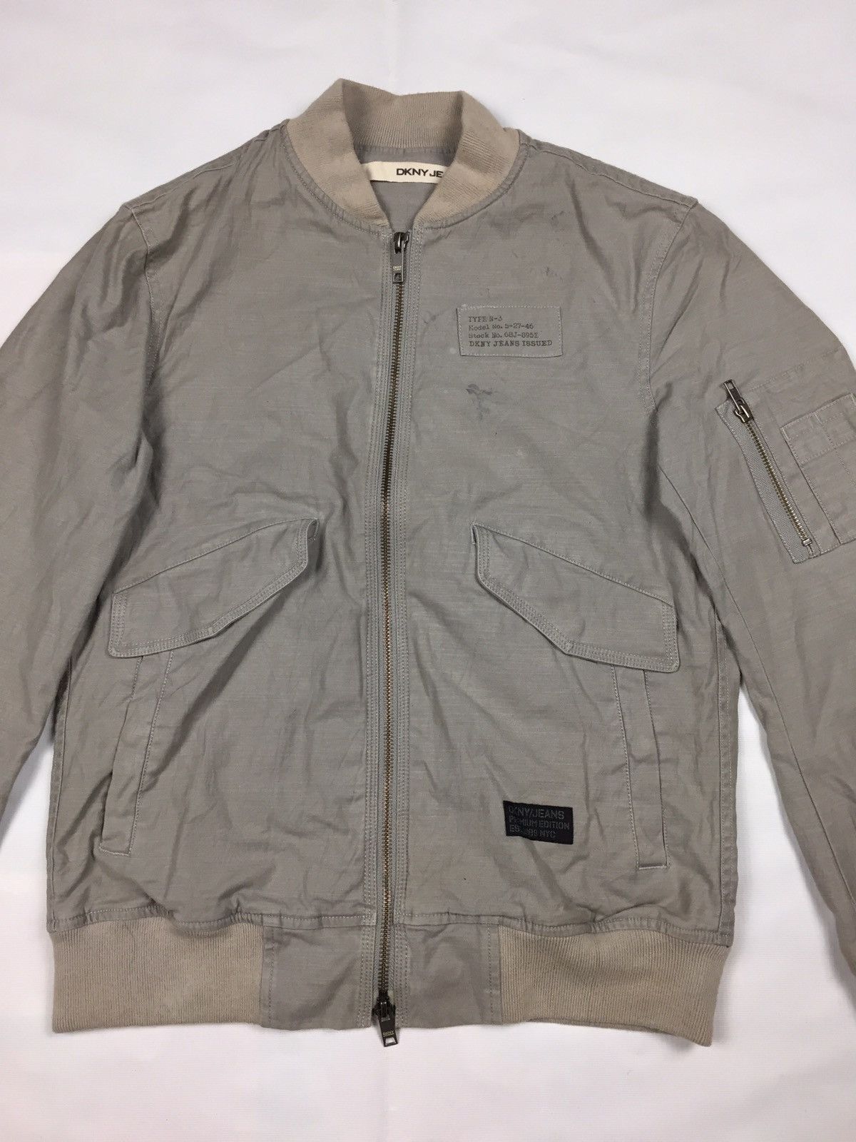DKNY Dkny Jeans Issued Long Sleeves Full Zip Bomber Jacket Size US S / EU 44-46 / 1 - 2 Thumbnail