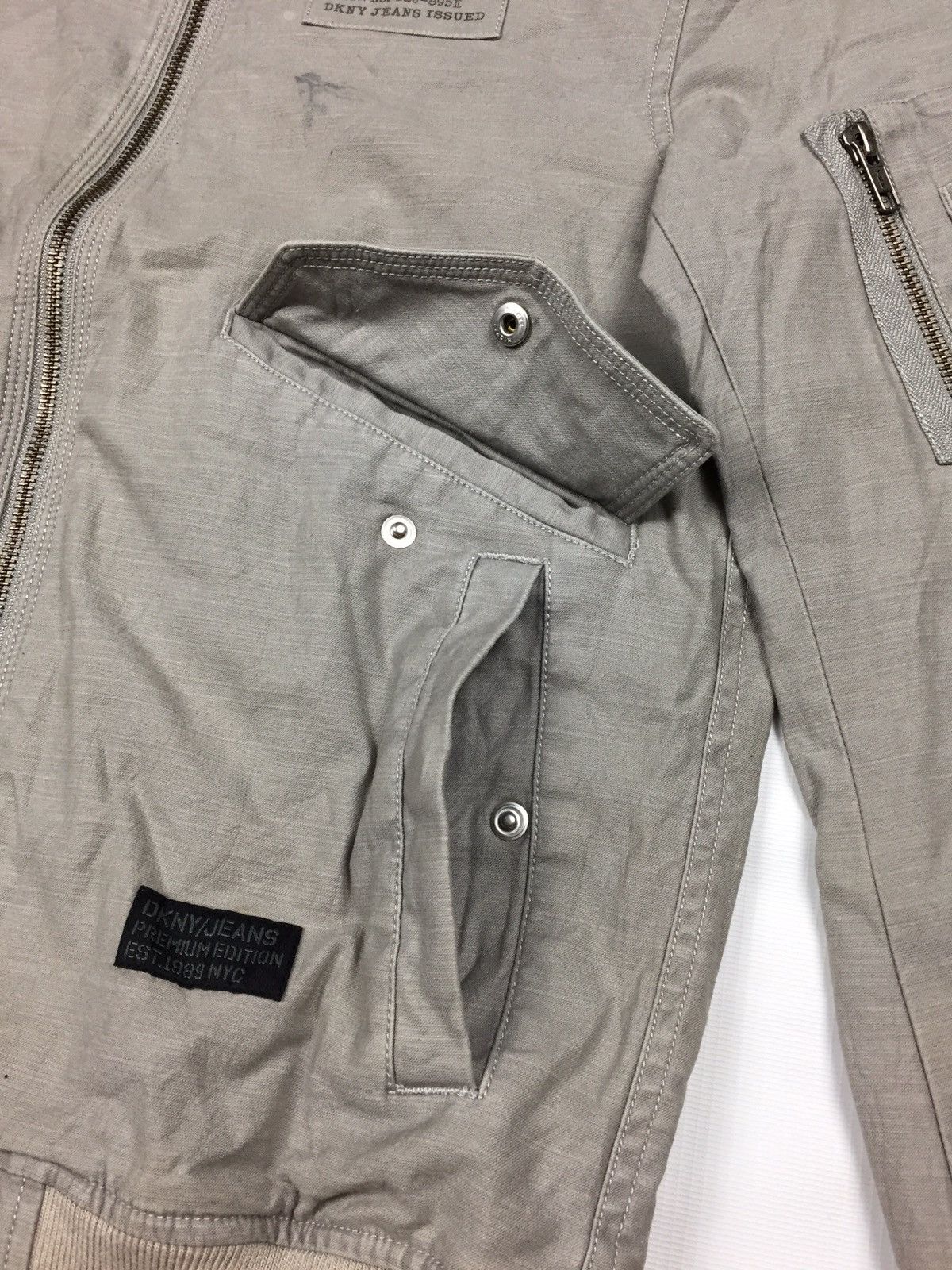 DKNY Dkny Jeans Issued Long Sleeves Full Zip Bomber Jacket Size US S / EU 44-46 / 1 - 8 Thumbnail