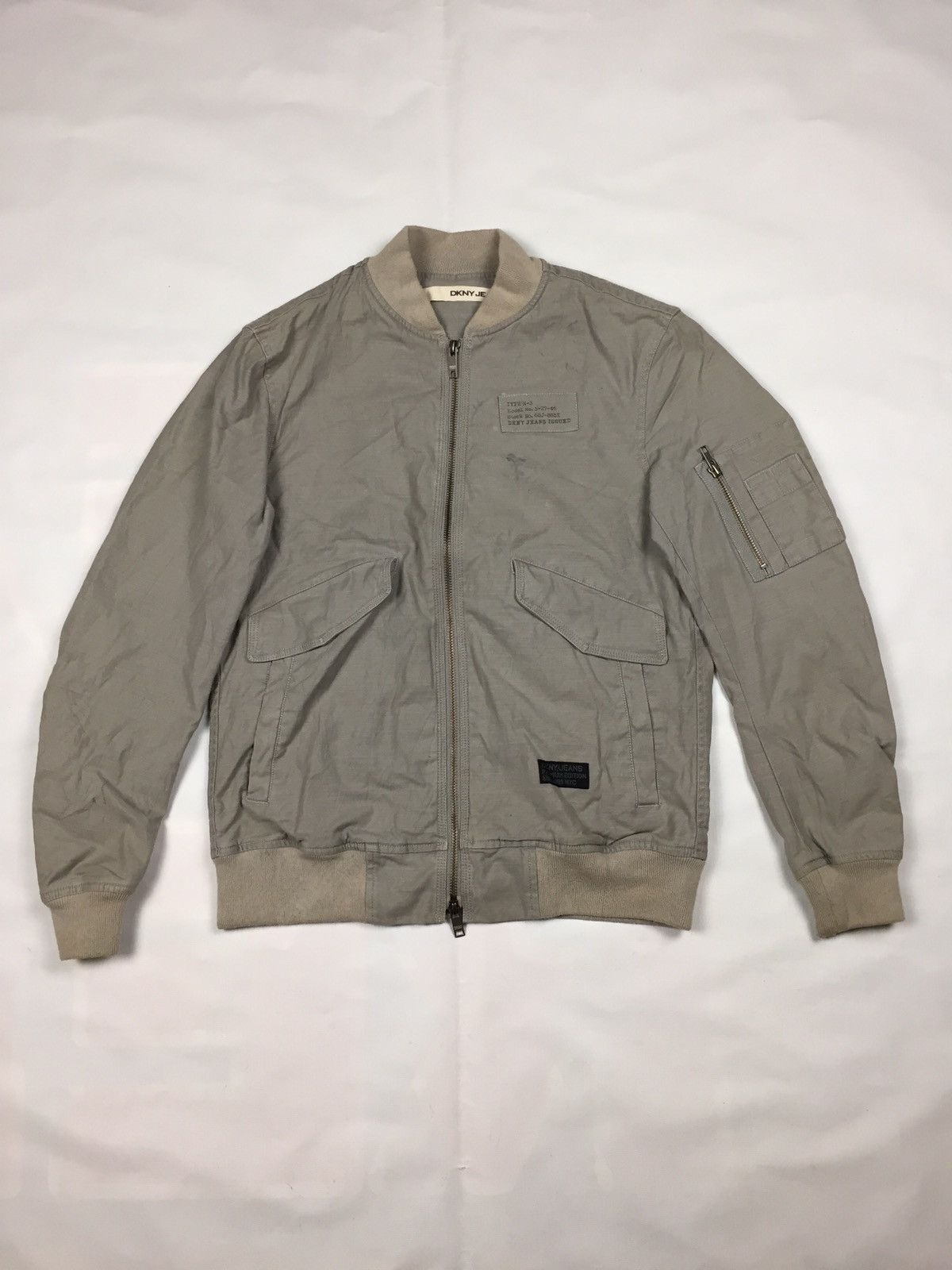 Dkny Jeans Issued Long Sleeves Full Zip Bomber Jacket