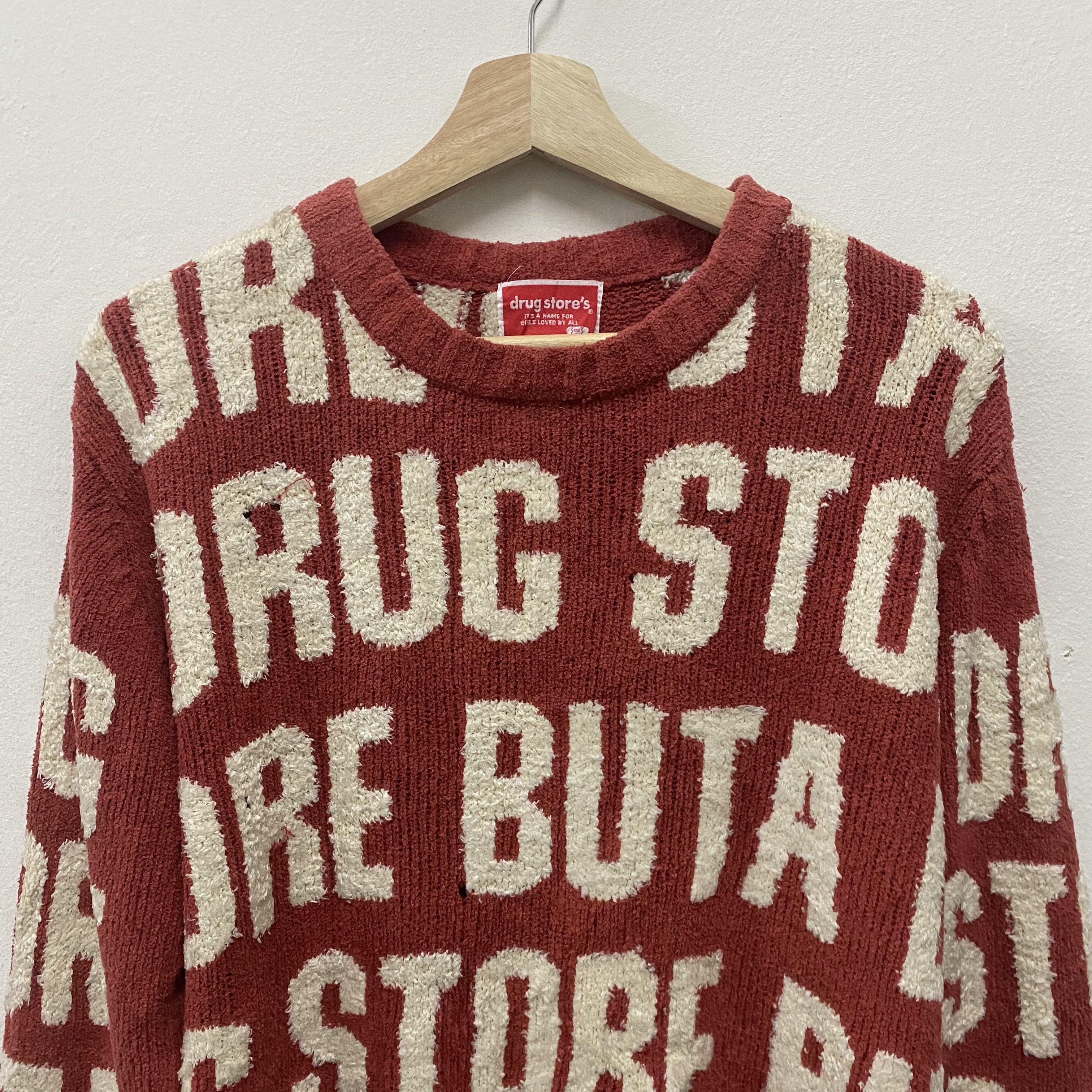 Japanese Brand Vintage Drug Store's Fullprint Knitwear Sweater Size US M / EU 48-50 / 2 - 2 Thumbnail