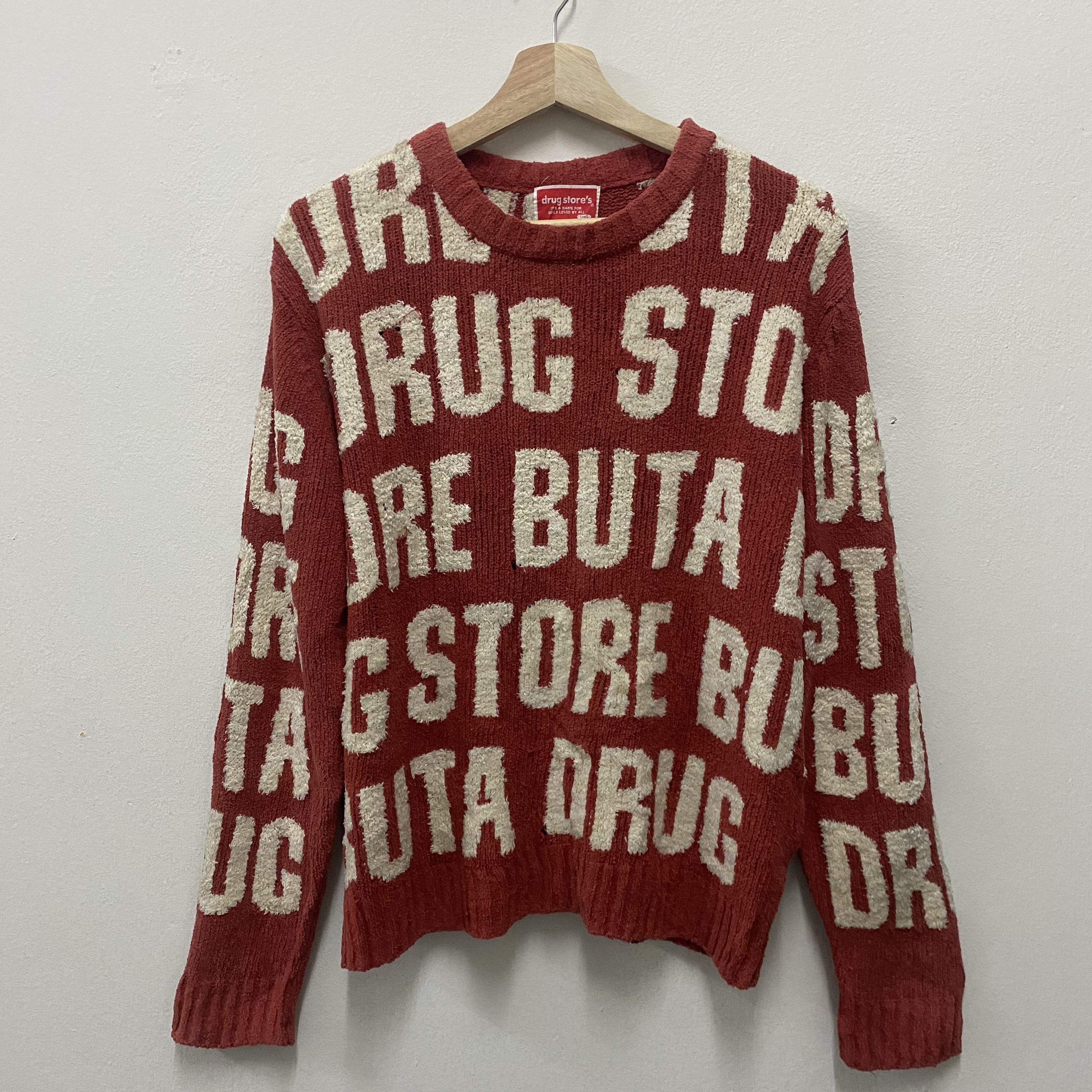 Japanese Brand Vintage Drug Store's Fullprint Knitwear Sweater Size US M / EU 48-50 / 2 - 1 Thumbnail