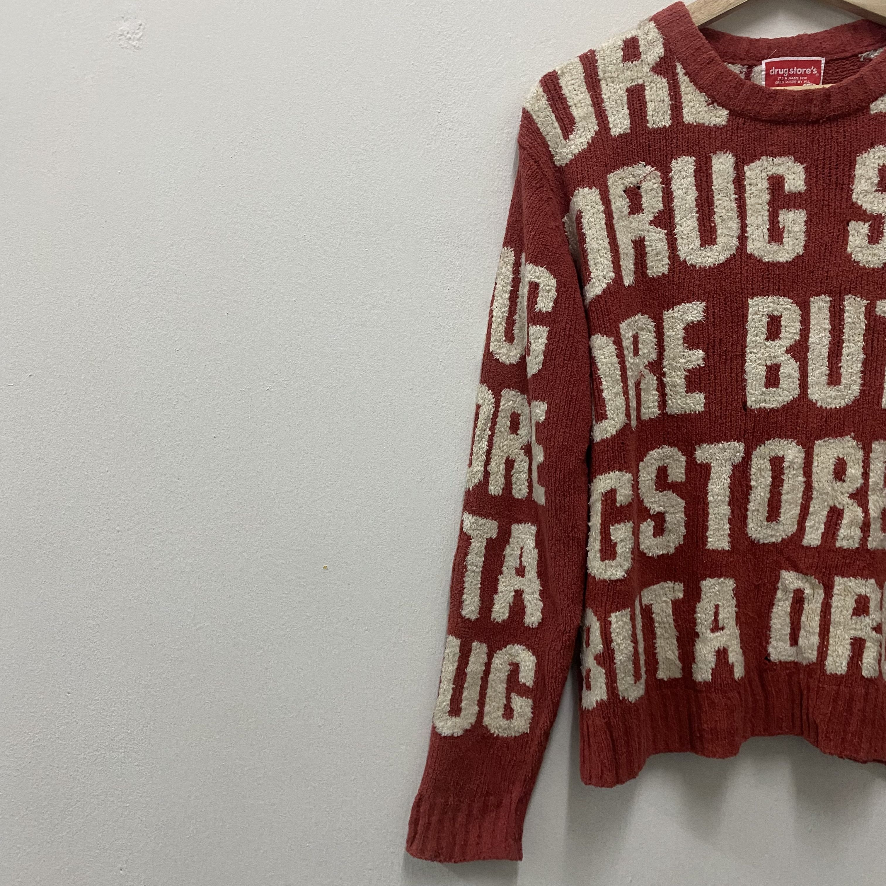 Japanese Brand Vintage Drug Store's Fullprint Knitwear Sweater Size US M / EU 48-50 / 2 - 3 Thumbnail