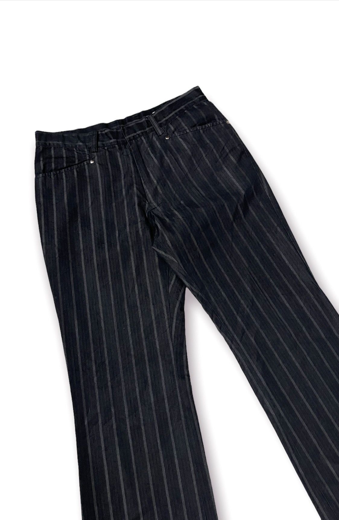 Japanese Brand Semanticdesign Striped Grey Pants