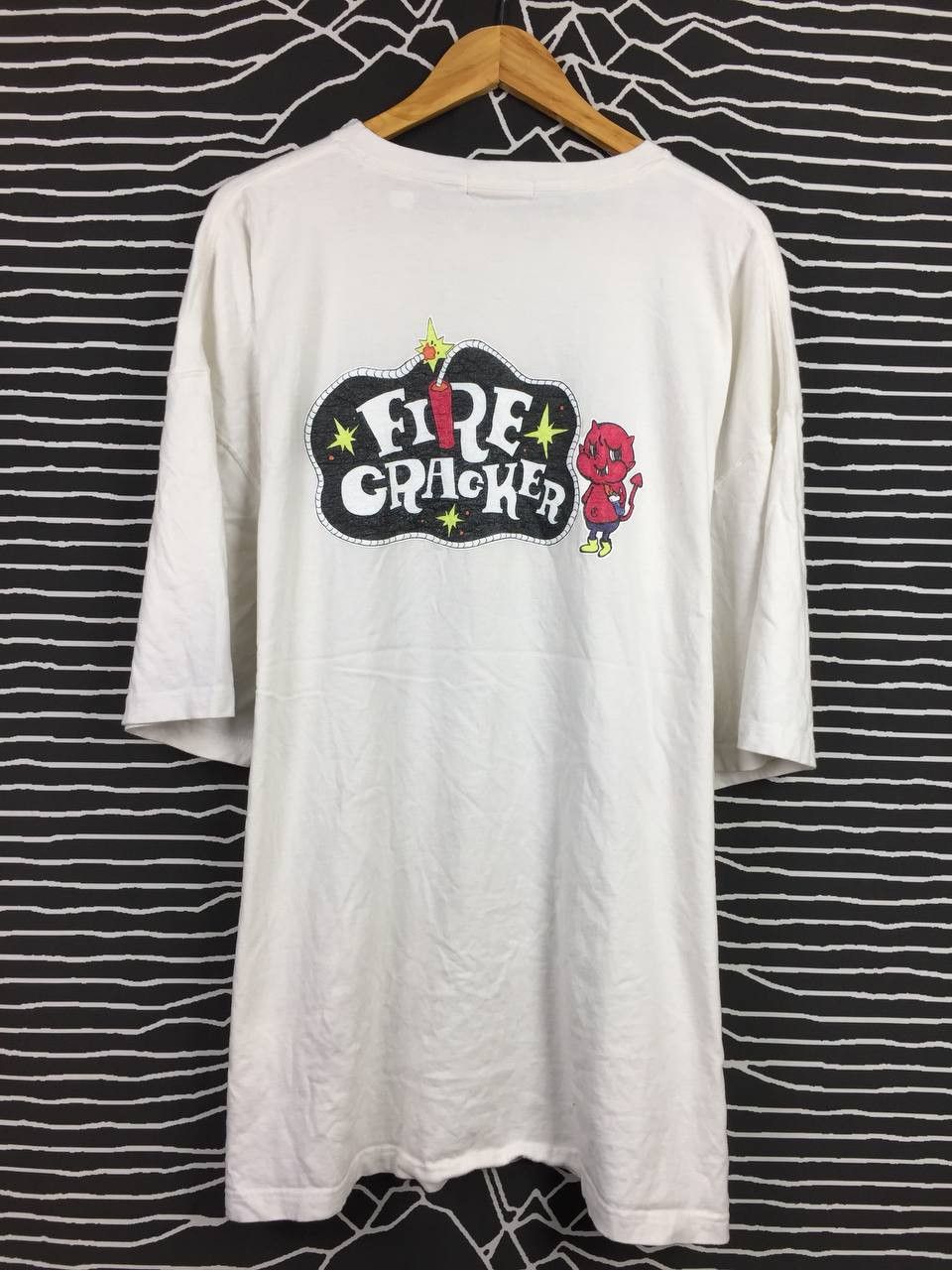 Vintage Fire Cracker Satan Devil Pop Art Graphic Tee Size US XXL / EU 58 / 5 - 3 Thumbnail