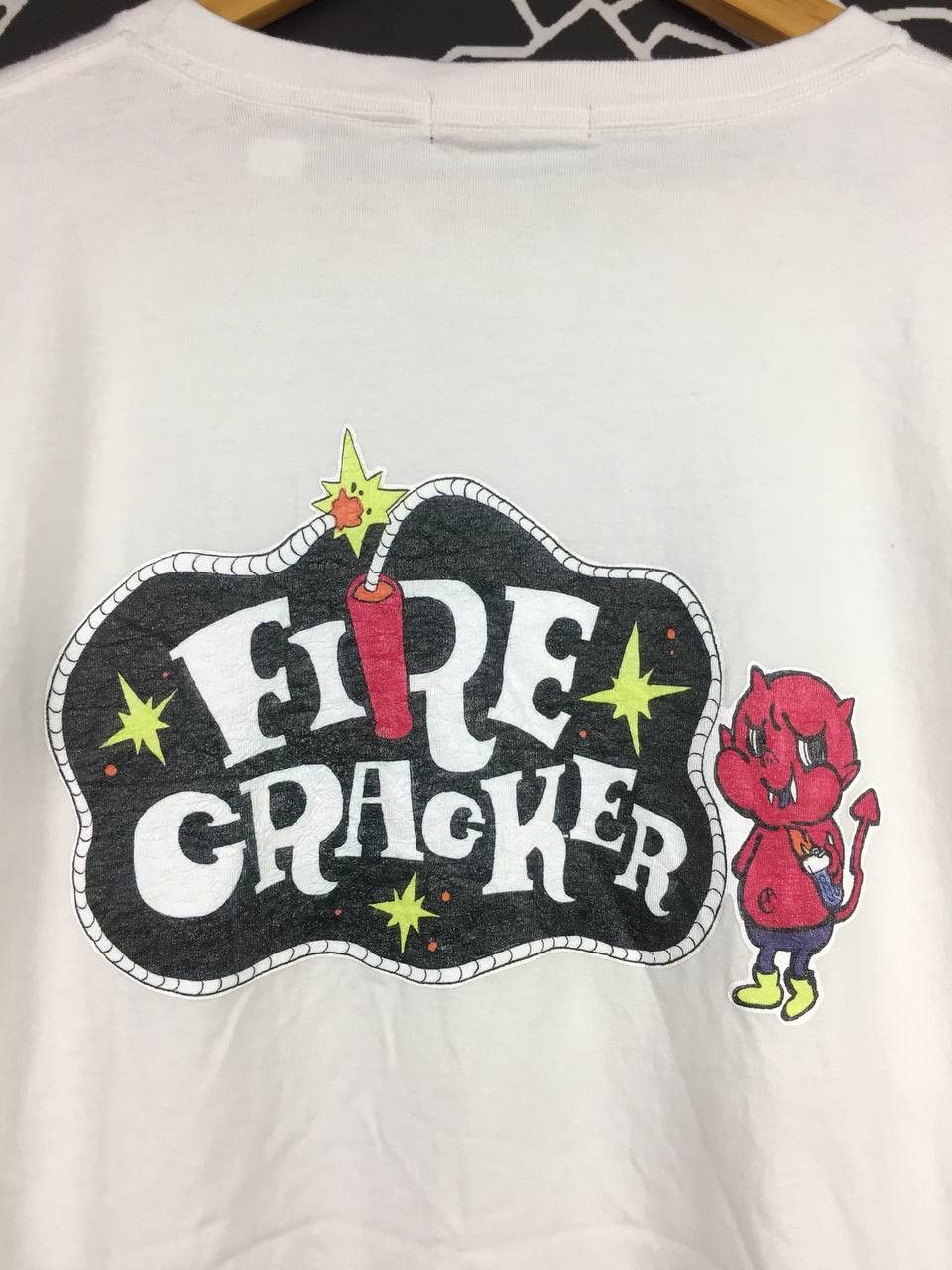 Vintage Fire Cracker Satan Devil Pop Art Graphic Tee Size US XXL / EU 58 / 5 - 5 Thumbnail