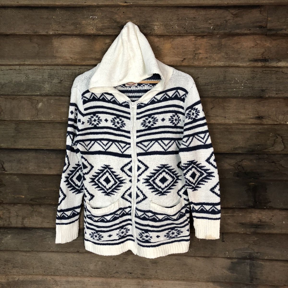 Denifits Navajo Shag Shaggy Fur Mohair Knitwear hoodie #6973