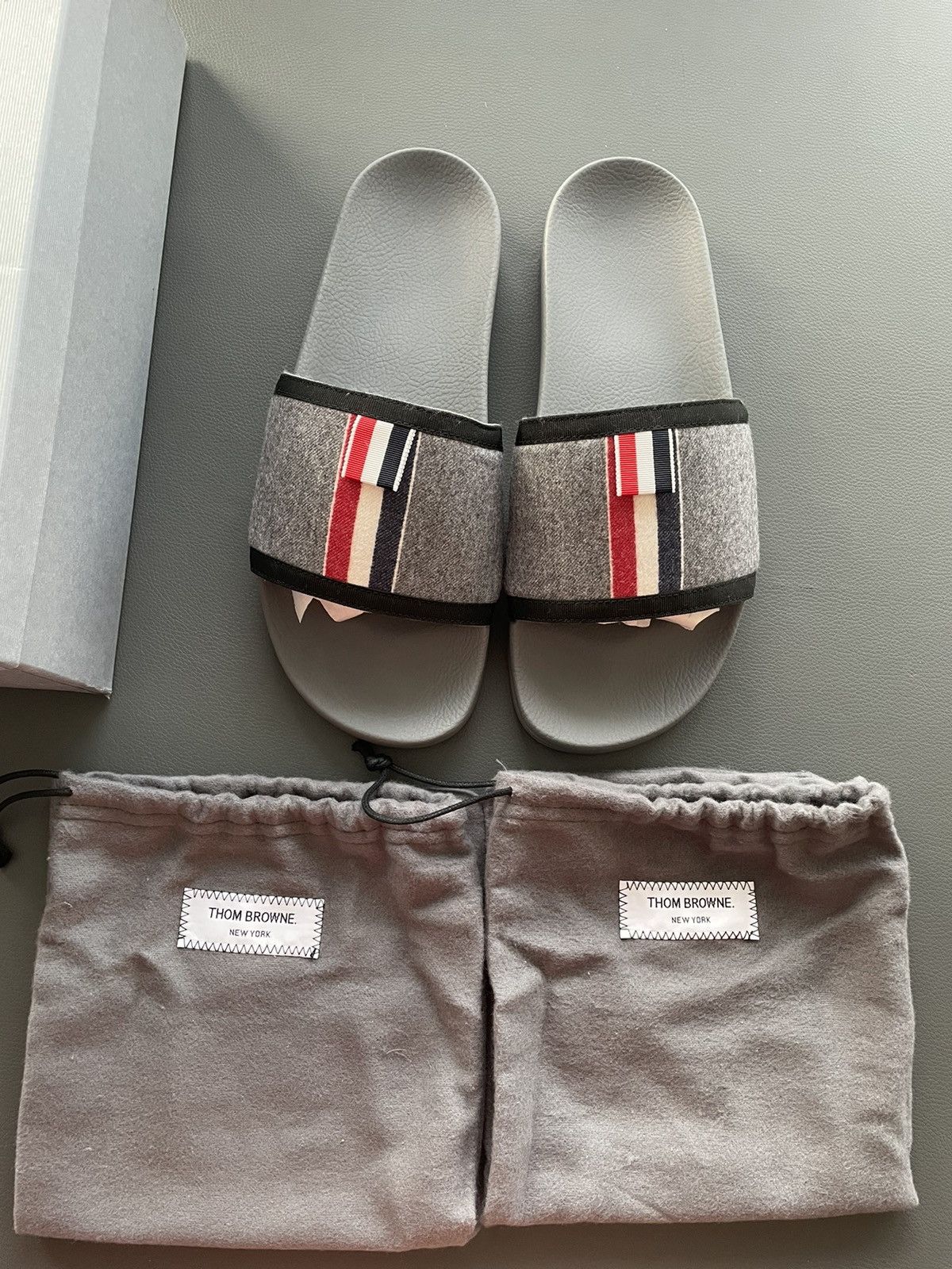 Thom Browne Rare Iconic Classic Brand New TB Logo Slides Sandal Slip-on Size US 10.5 / EU 43-44 - 10 Thumbnail