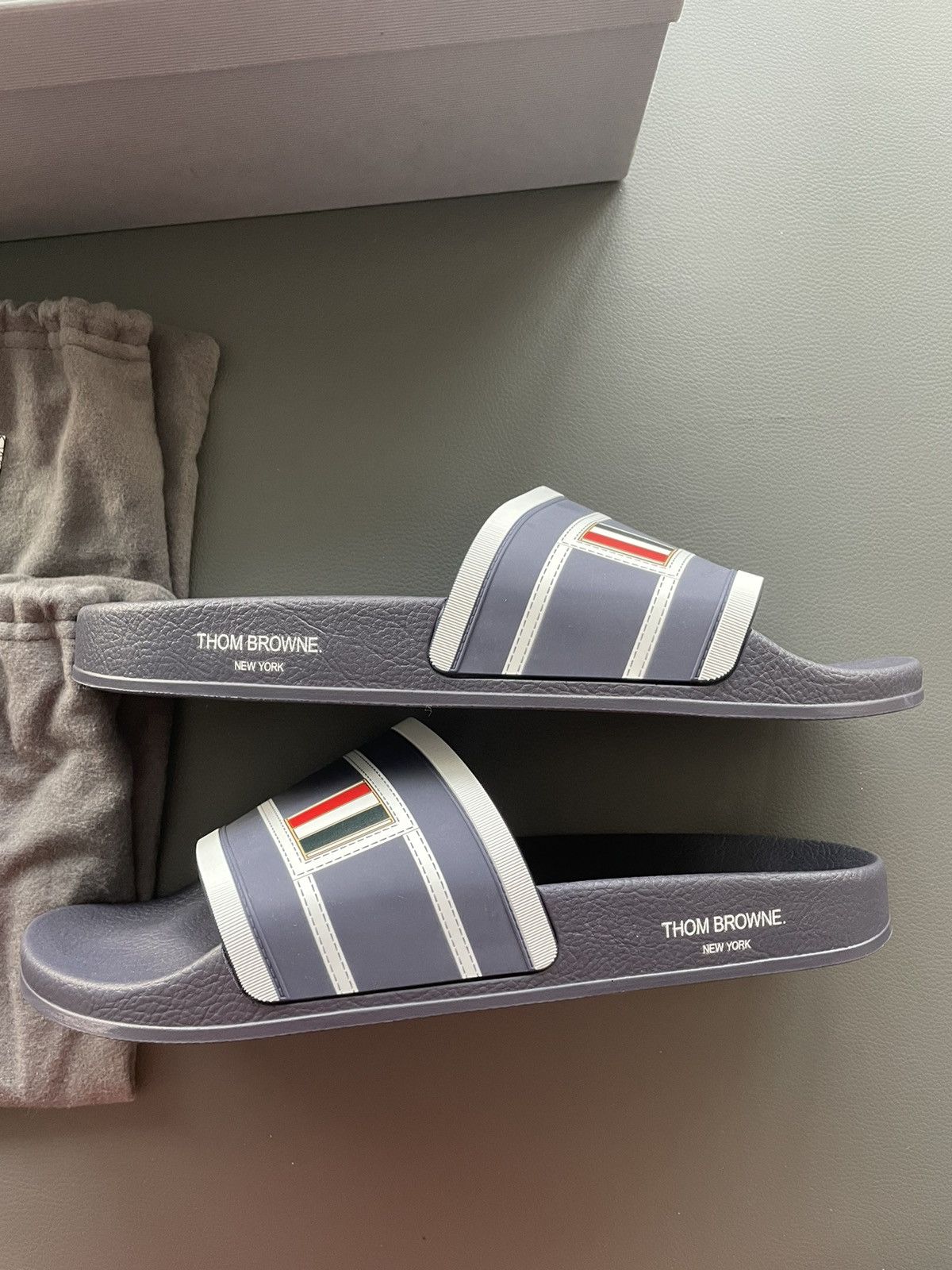 Runway Brand New Limited Edition 3 Bar Logo Sandal Slides