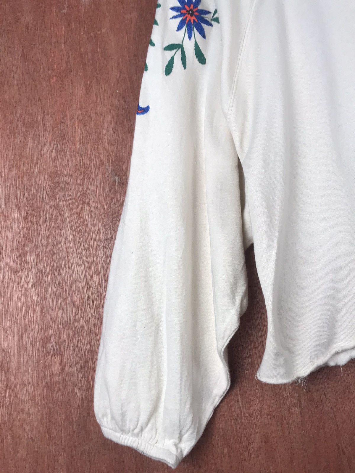 Vintage DLL Japan Floral Design knitwear art sweatshirt #2478 Size XL / US 12-14 / IT 48-50 - 3 Thumbnail