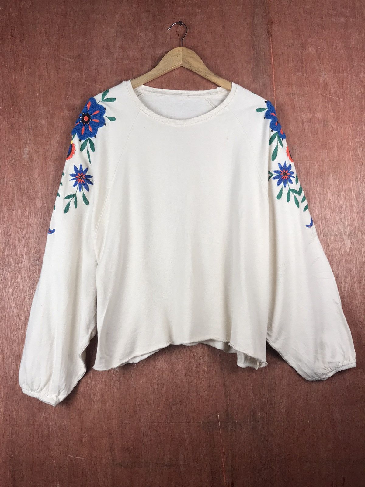 Vintage DLL Japan Floral Design knitwear art sweatshirt #2478 Size XL / US 12-14 / IT 48-50 - 1 Thumbnail