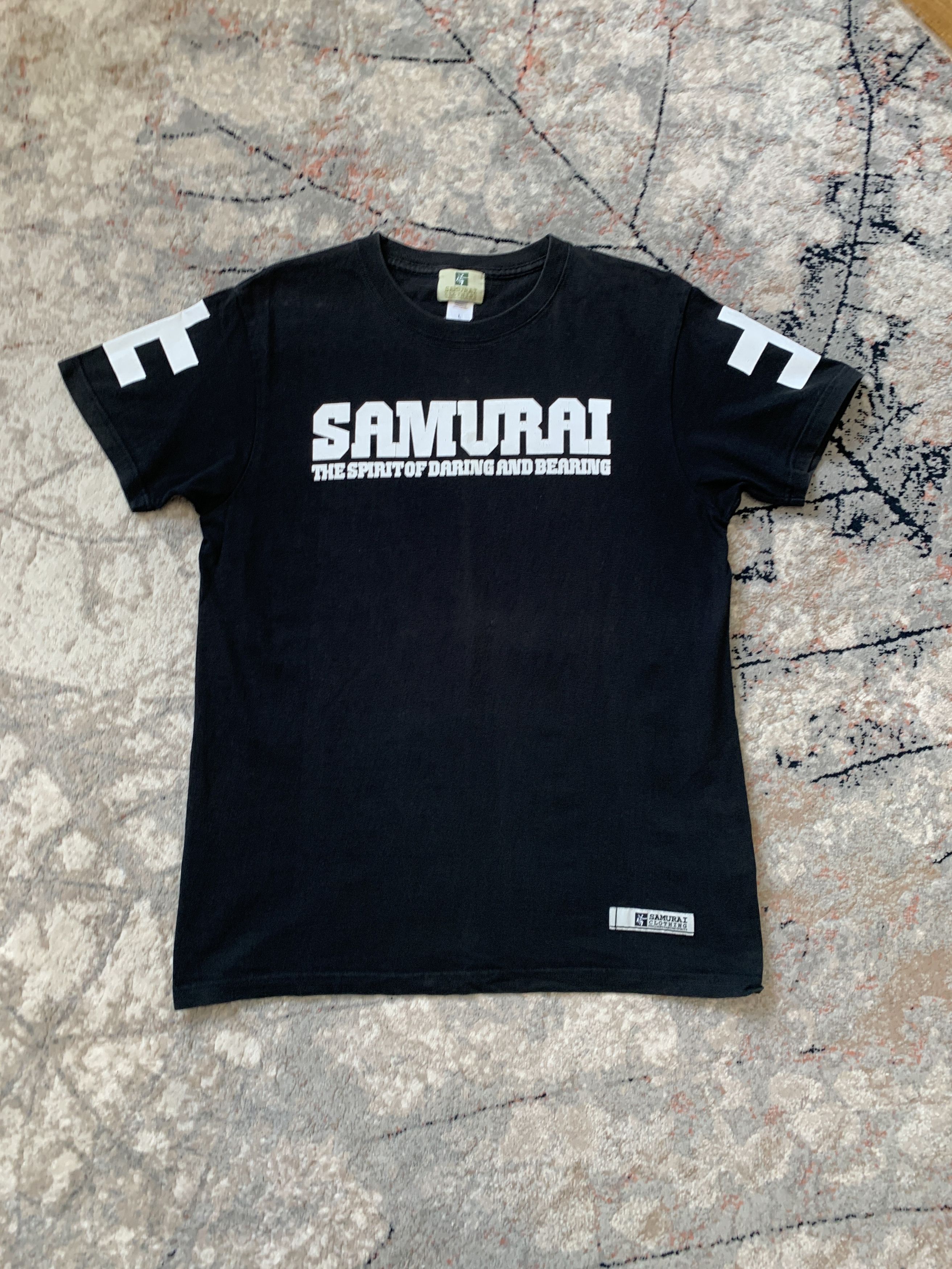 Japanese Brand Samurai The Spirit Of Daring And Bearing Vintage T-Shirt Size US L / EU 52-54 / 3 - 2 Thumbnail