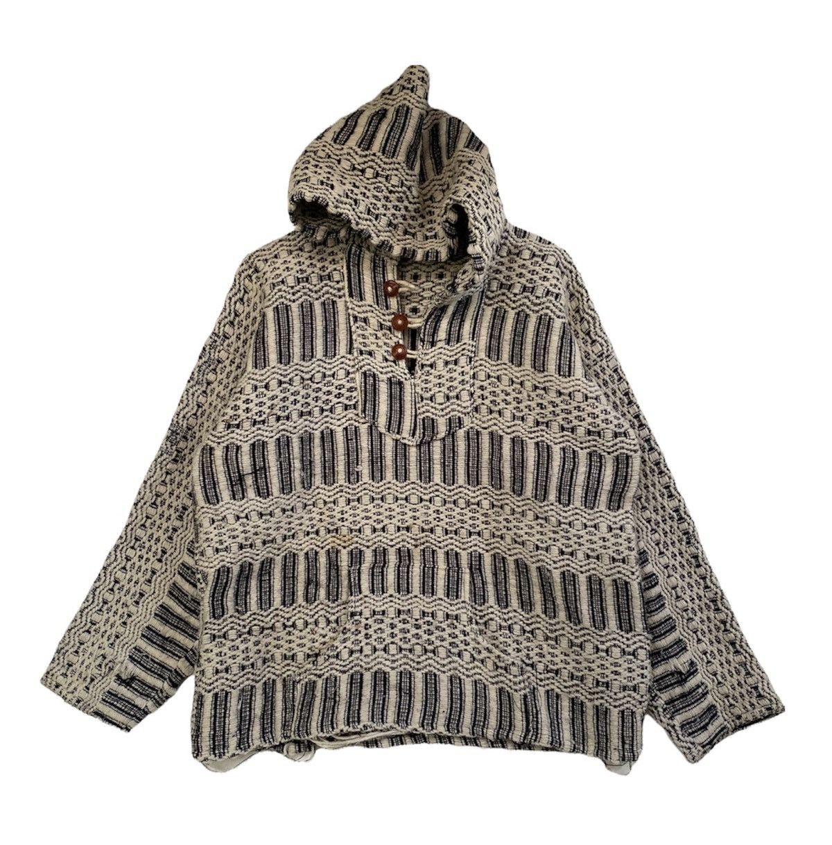 Baja Joe × Handmade × Vintage Vintage handmade Baja Style wool jacket hoodie Size US L / EU 52-54 / 3 - 2 Thumbnail