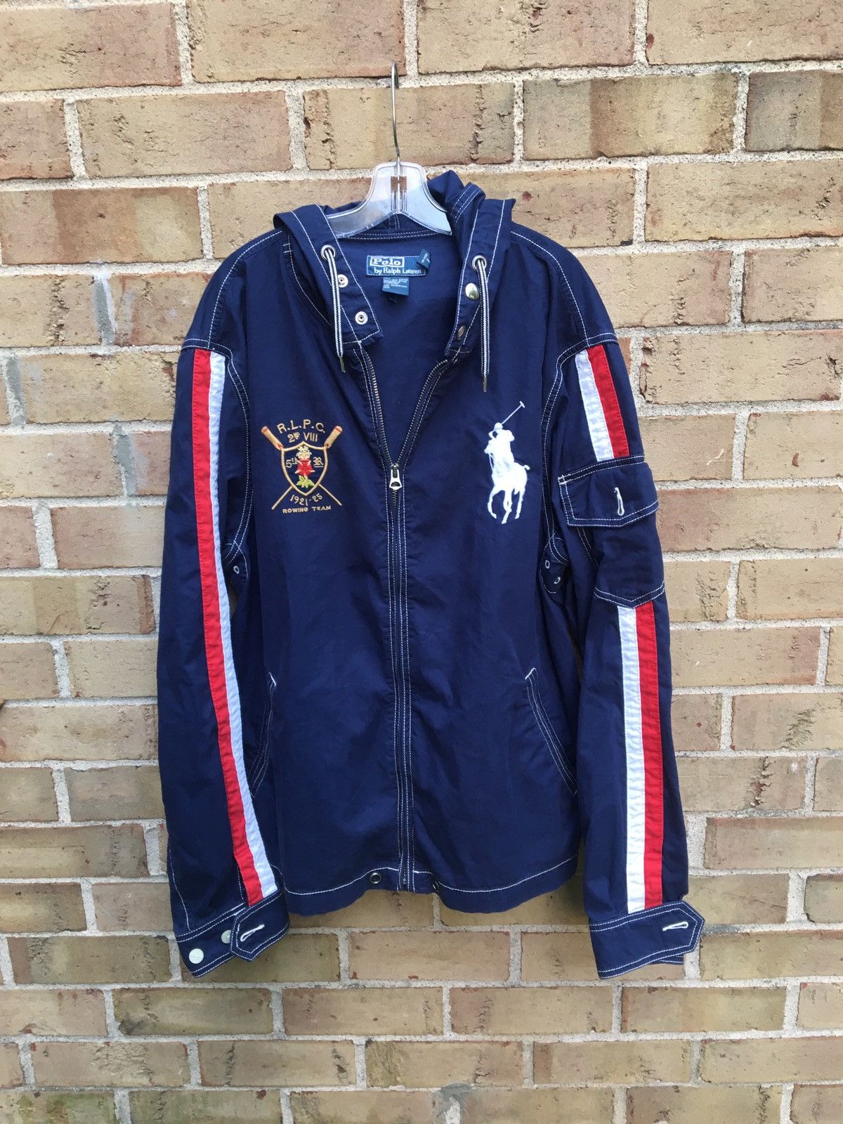 Vintage 90’s Men’s Polo Ralph Lauren Windbreaker Jacket 1921-25 Rowing Team outlet