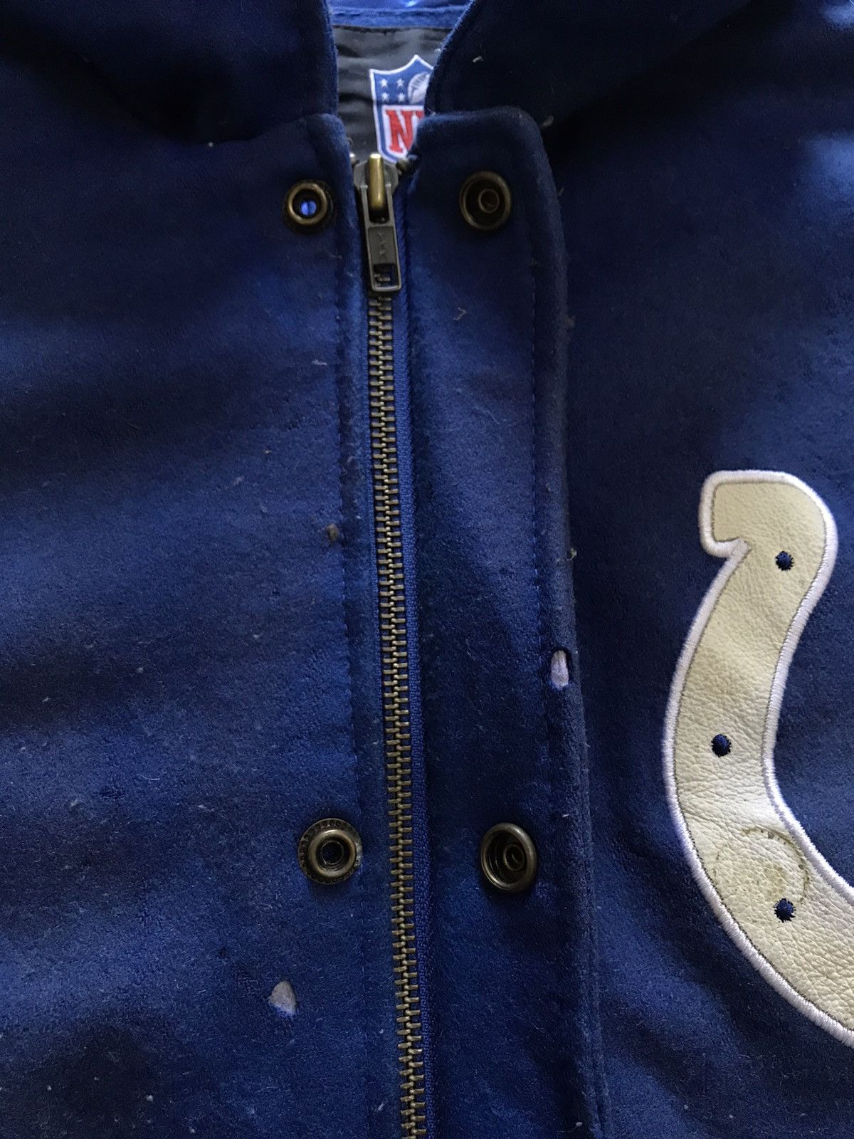 NFL × Vintage Vtg Super Bowl Champions Leather Sleeve Wool Varsity Jacket Size US L / EU 52-54 / 3 - 7 Thumbnail