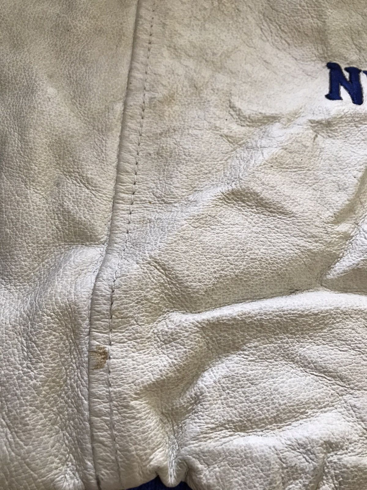 NFL × Vintage Vtg Super Bowl Champions Leather Sleeve Wool Varsity Jacket Size US L / EU 52-54 / 3 - 19 Thumbnail