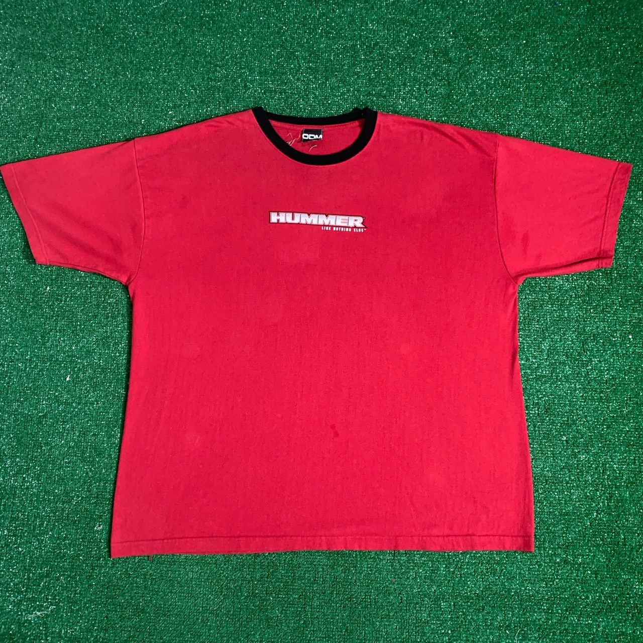 ODM × Vintage Vintage ODM Hummer “Like Nothing Else” Red Graphic T ...