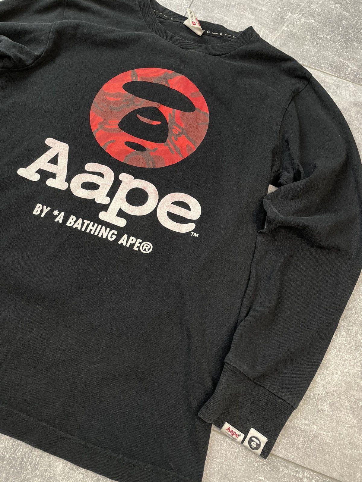 Aape A Bathing APE Long sleeve Big Logo Size US M / EU 48-50 / 2 - 2 Thumbnail