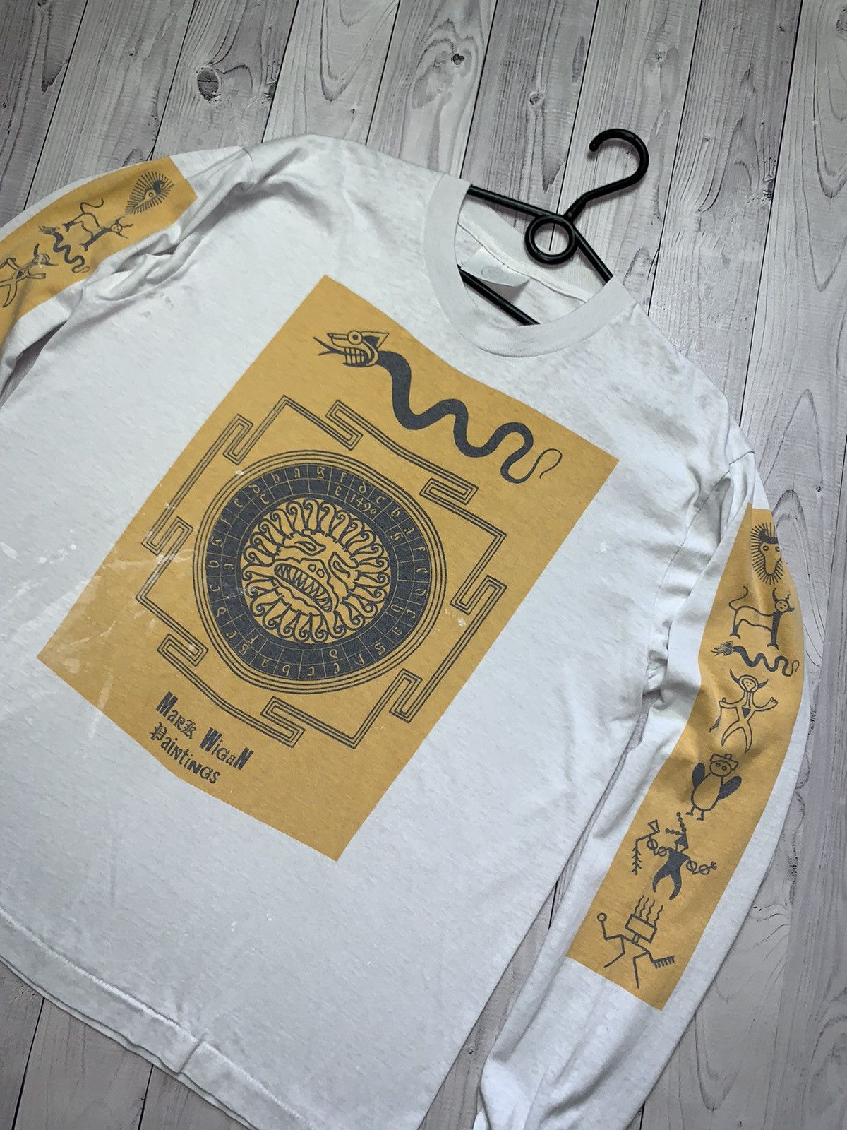Vintage Vintage long sleeve tee art Mark Wigan London Paintings rare Size US L / EU 52-54 / 3 - 2 Thumbnail