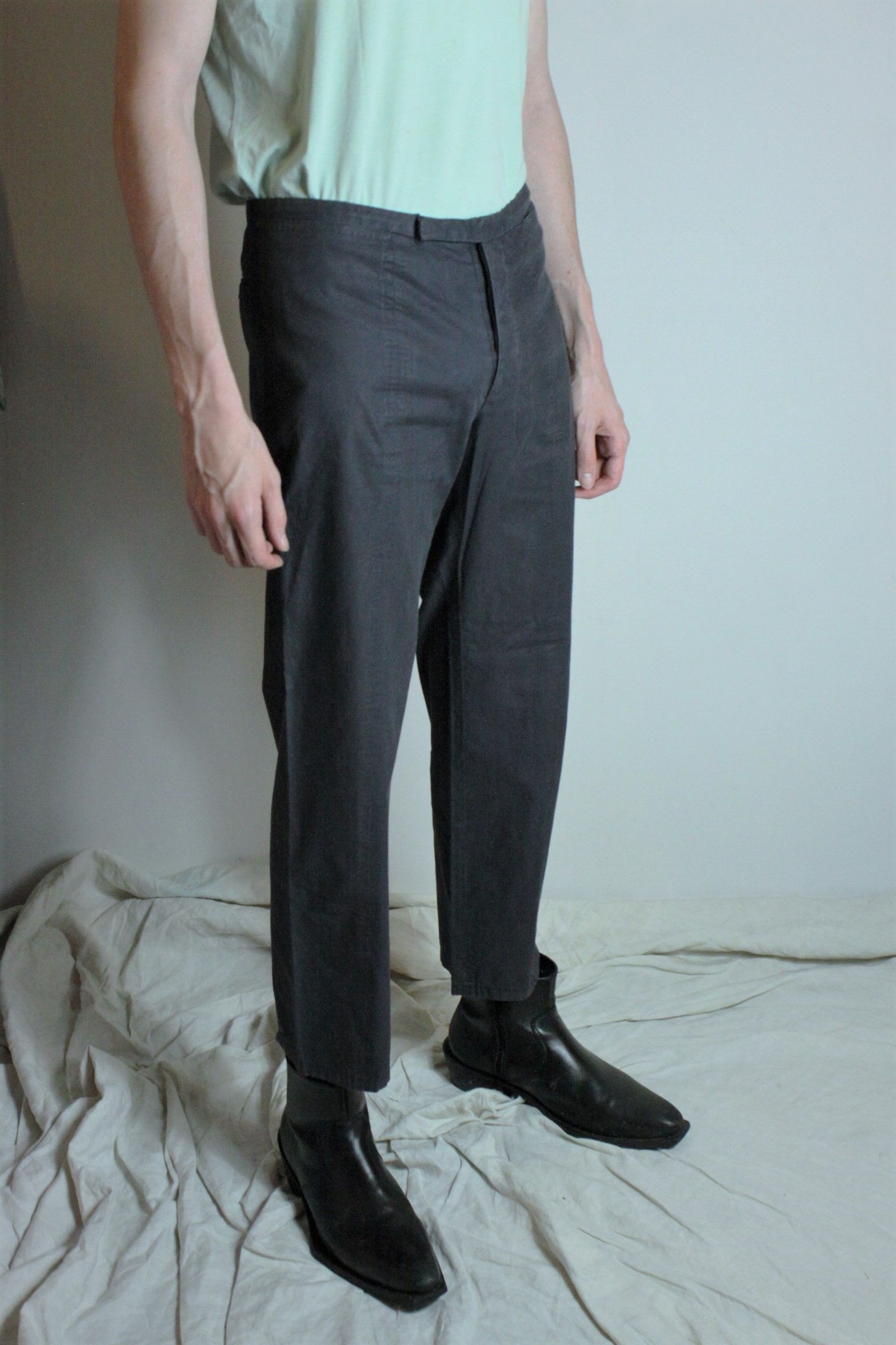 Image of Carol Christian Poell Ccp Ss98 Cotton-Resin Pants in Grey, Men's (Size 30)