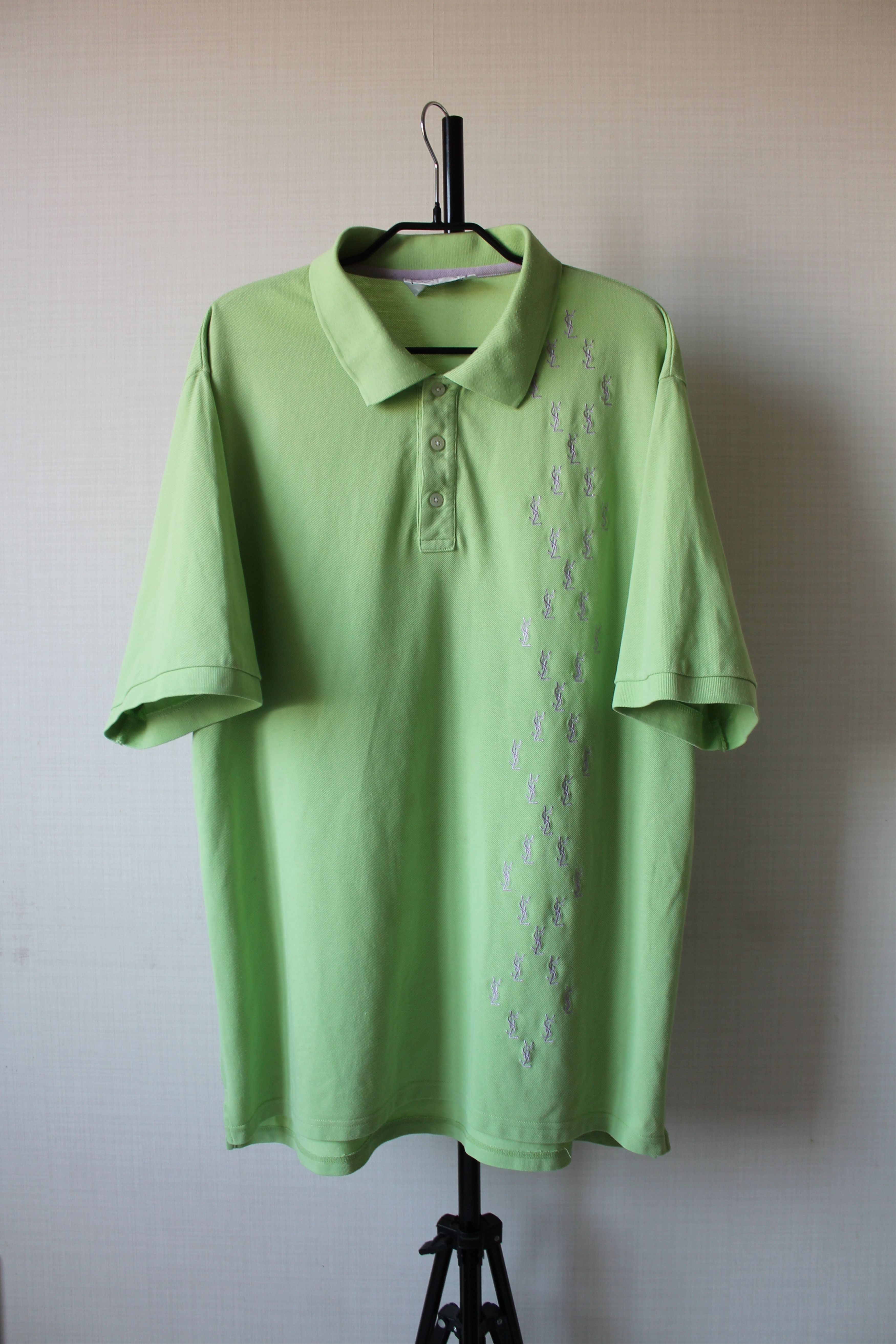 Yves Saint Laurent YSL Yves Saint Laurent Lime Polo Shirt XXL Size US XXL / EU 58 / 5 - 1 Thumbnail