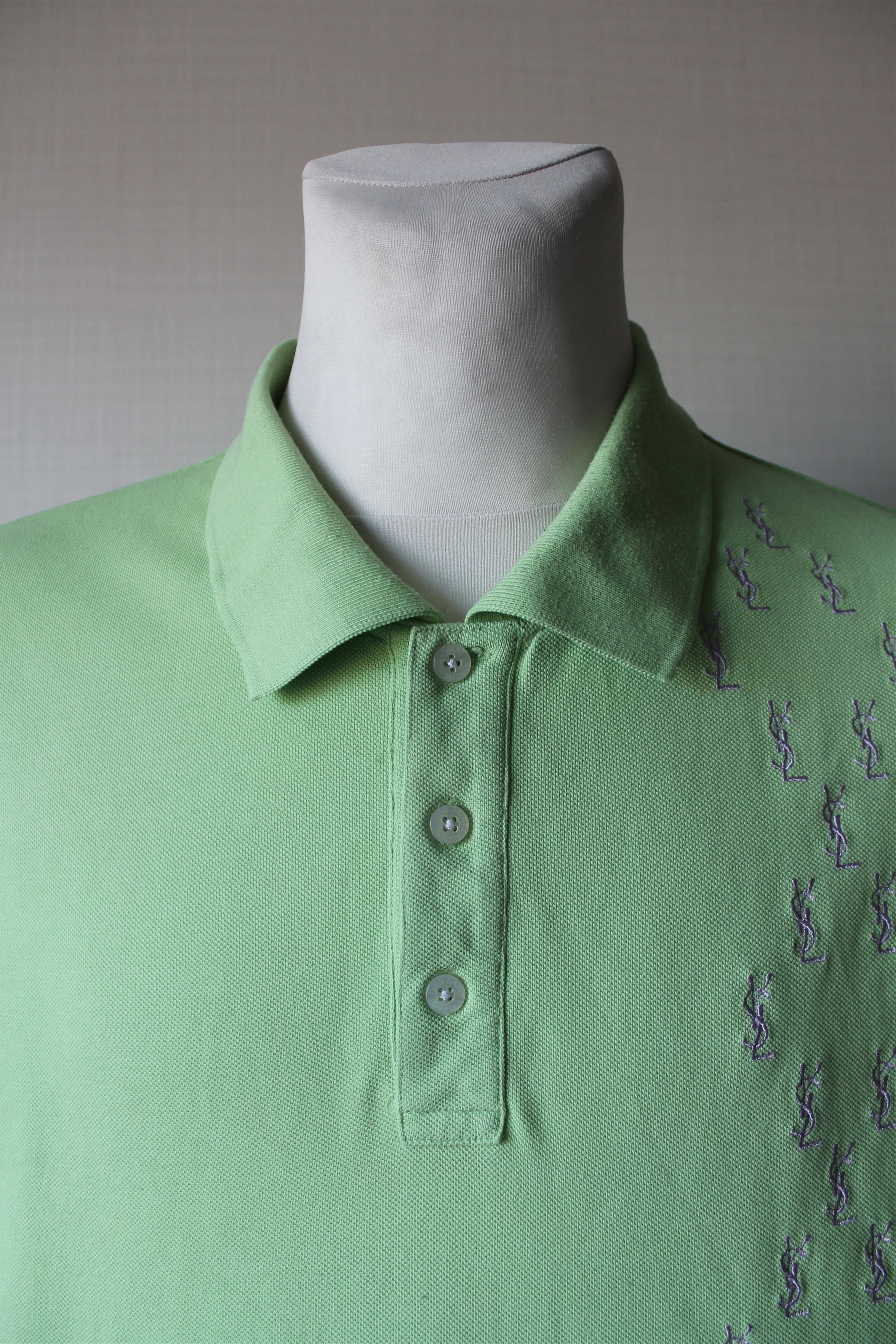 Yves Saint Laurent YSL Yves Saint Laurent Lime Polo Shirt XXL Size US XXL / EU 58 / 5 - 6 Thumbnail