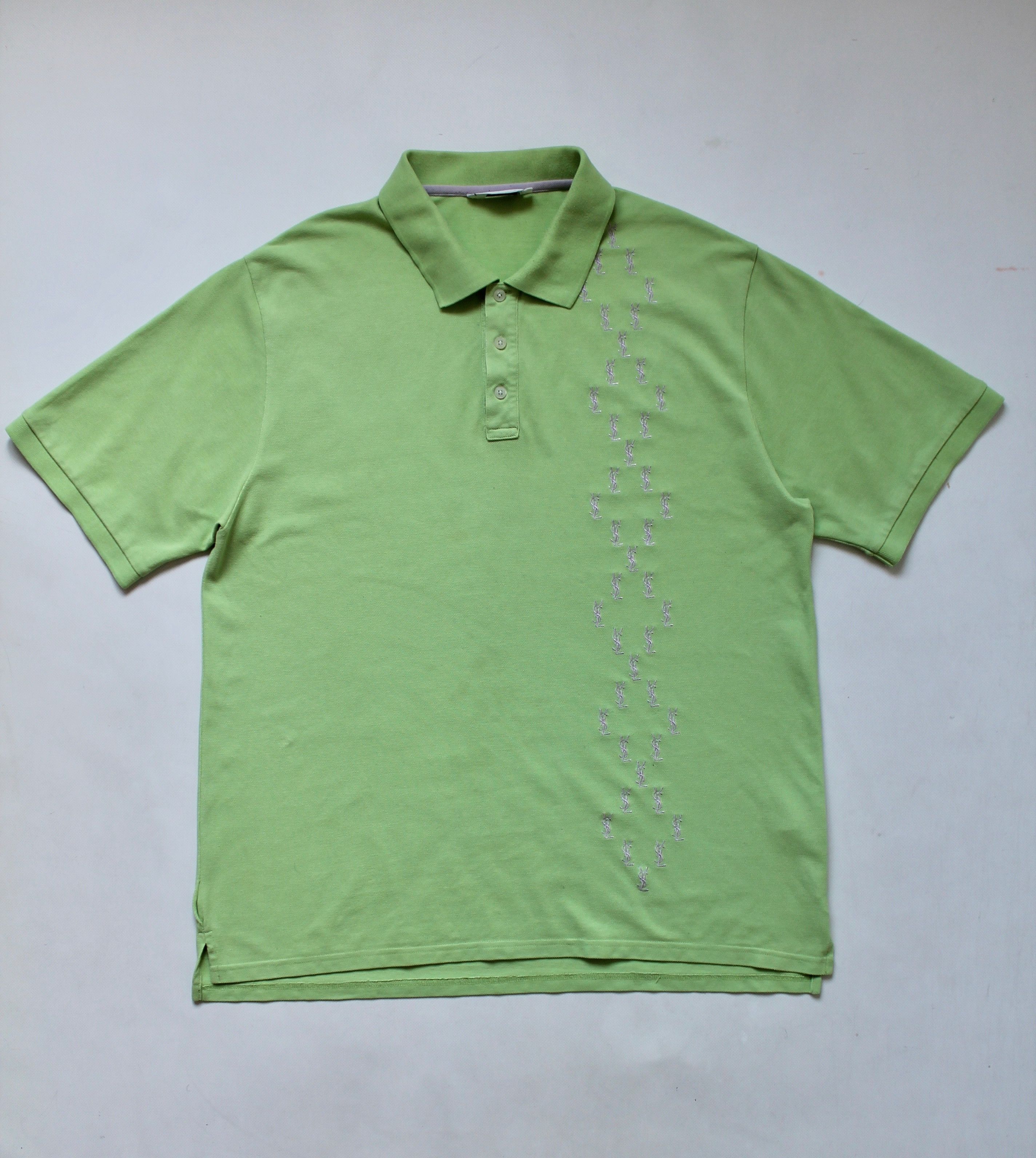 Yves Saint Laurent YSL Yves Saint Laurent Lime Polo Shirt XXL Size US XXL / EU 58 / 5 - 8 Thumbnail
