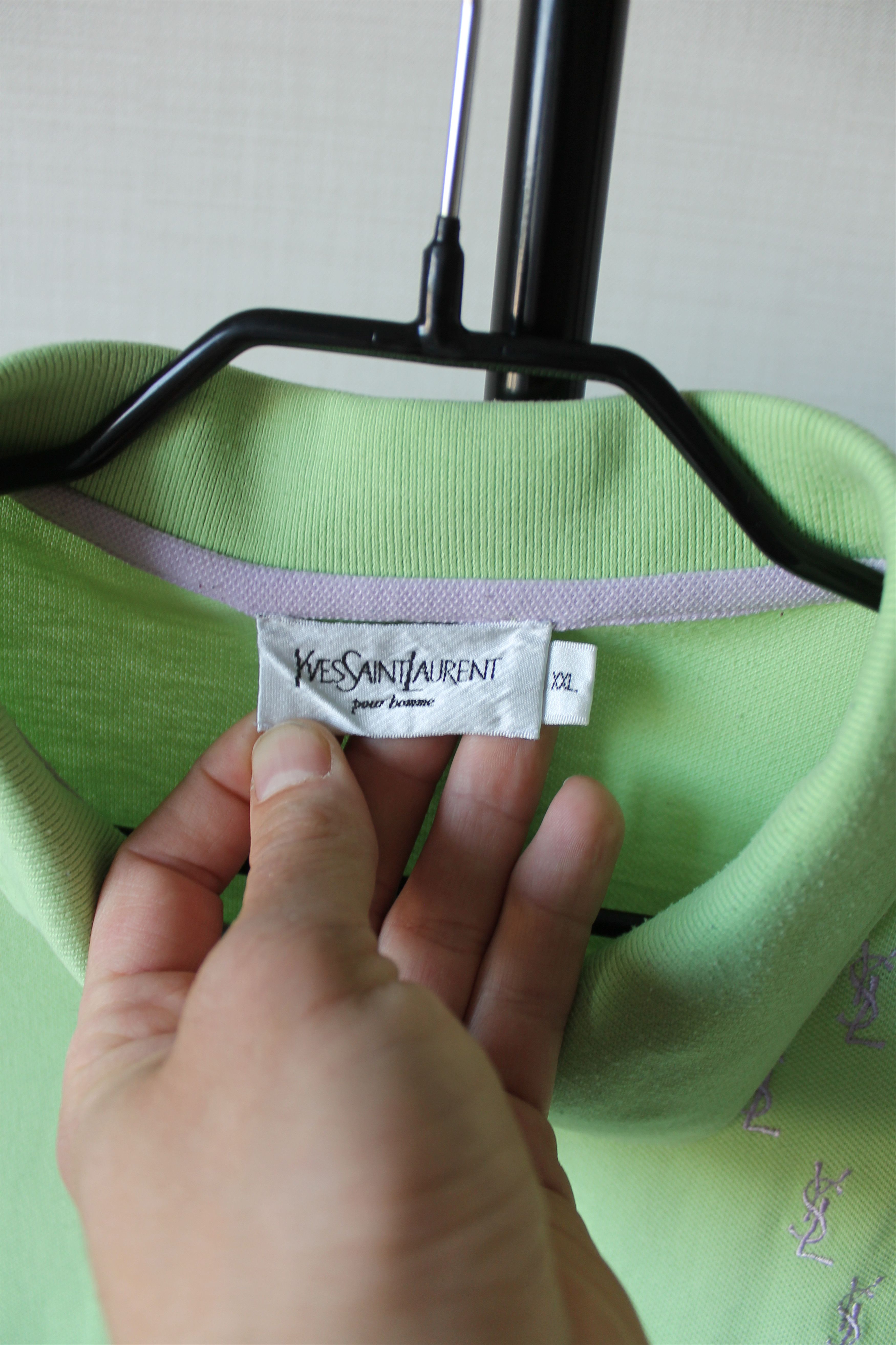 Yves Saint Laurent YSL Yves Saint Laurent Lime Polo Shirt XXL Size US XXL / EU 58 / 5 - 2 Thumbnail
