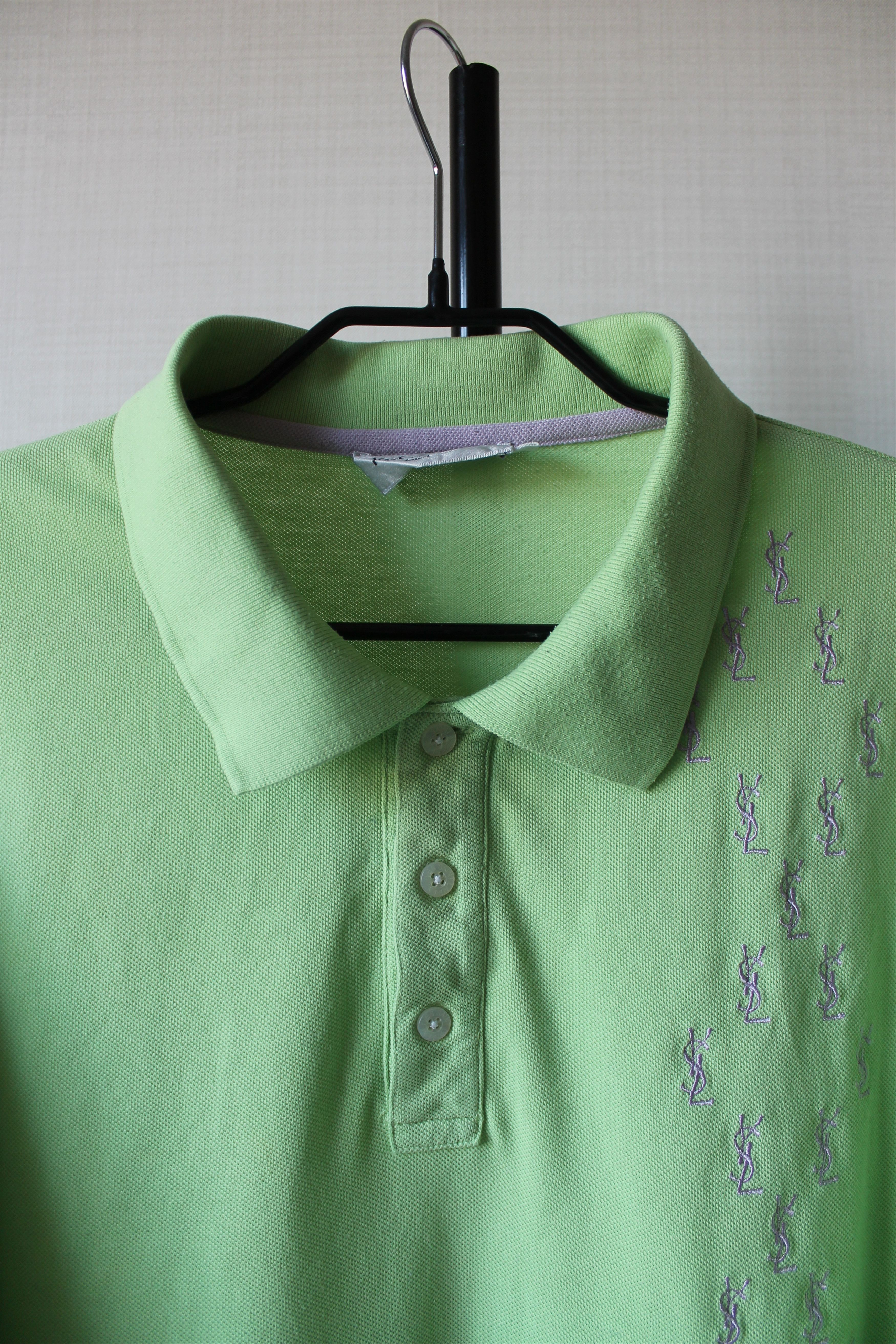 Yves Saint Laurent YSL Yves Saint Laurent Lime Polo Shirt XXL Size US XXL / EU 58 / 5 - 3 Thumbnail