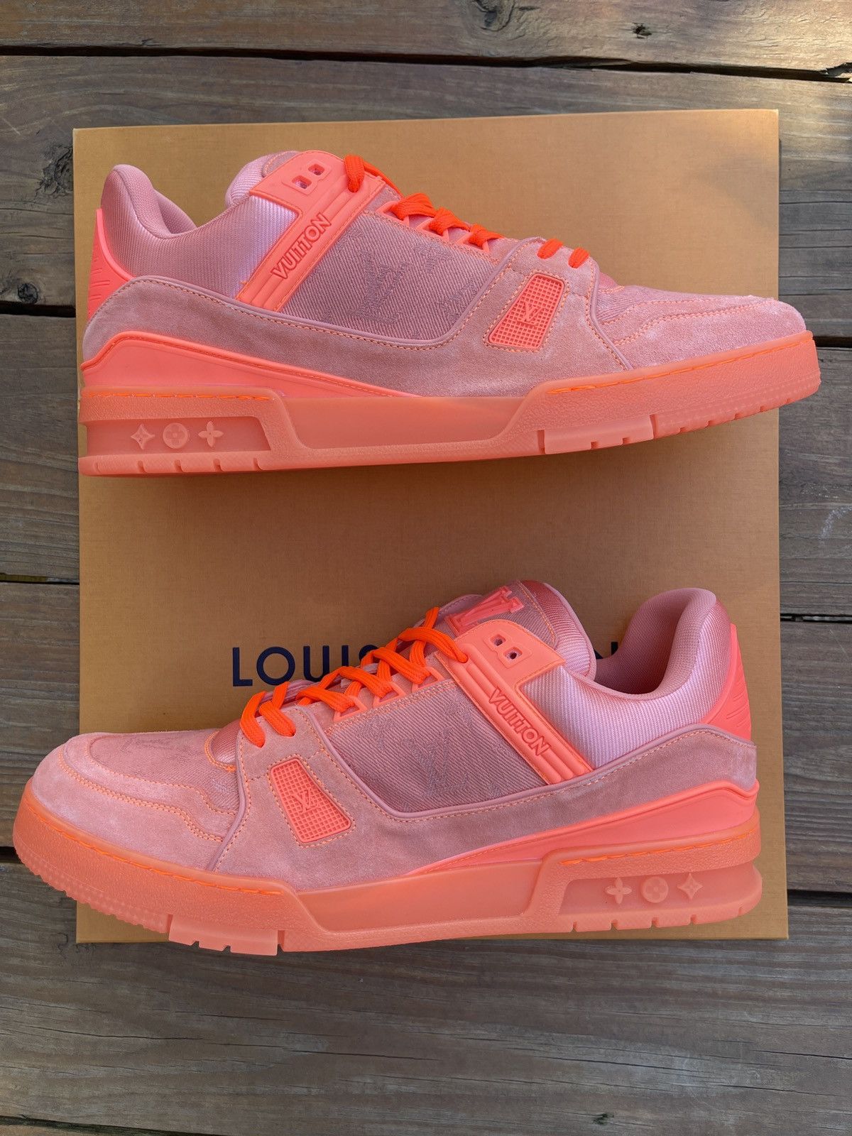 Louis Vuitton LV Trainers (Peach)