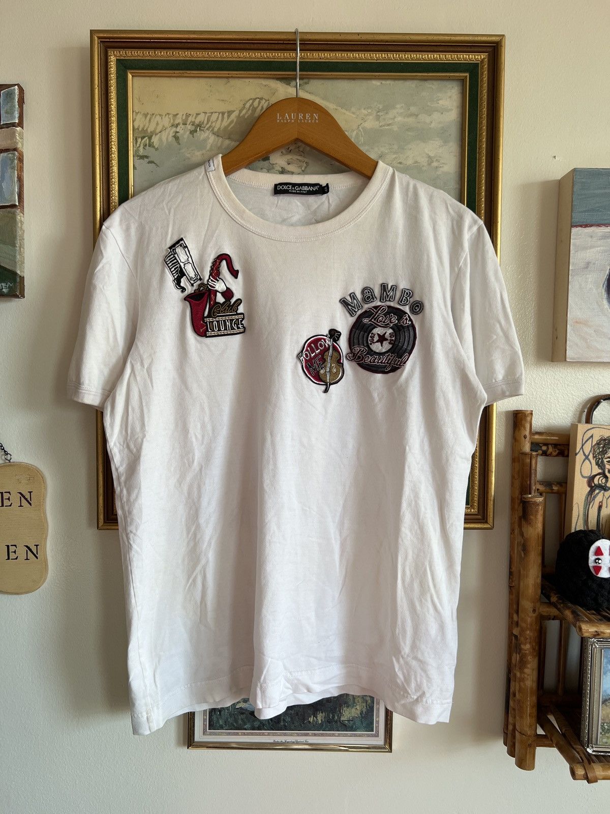 Tシャツ・カットソー Dolce & Gabbana Mambo' Top DOLCE & GABBANA T-shirt Black With Love Always Crew Neck Top