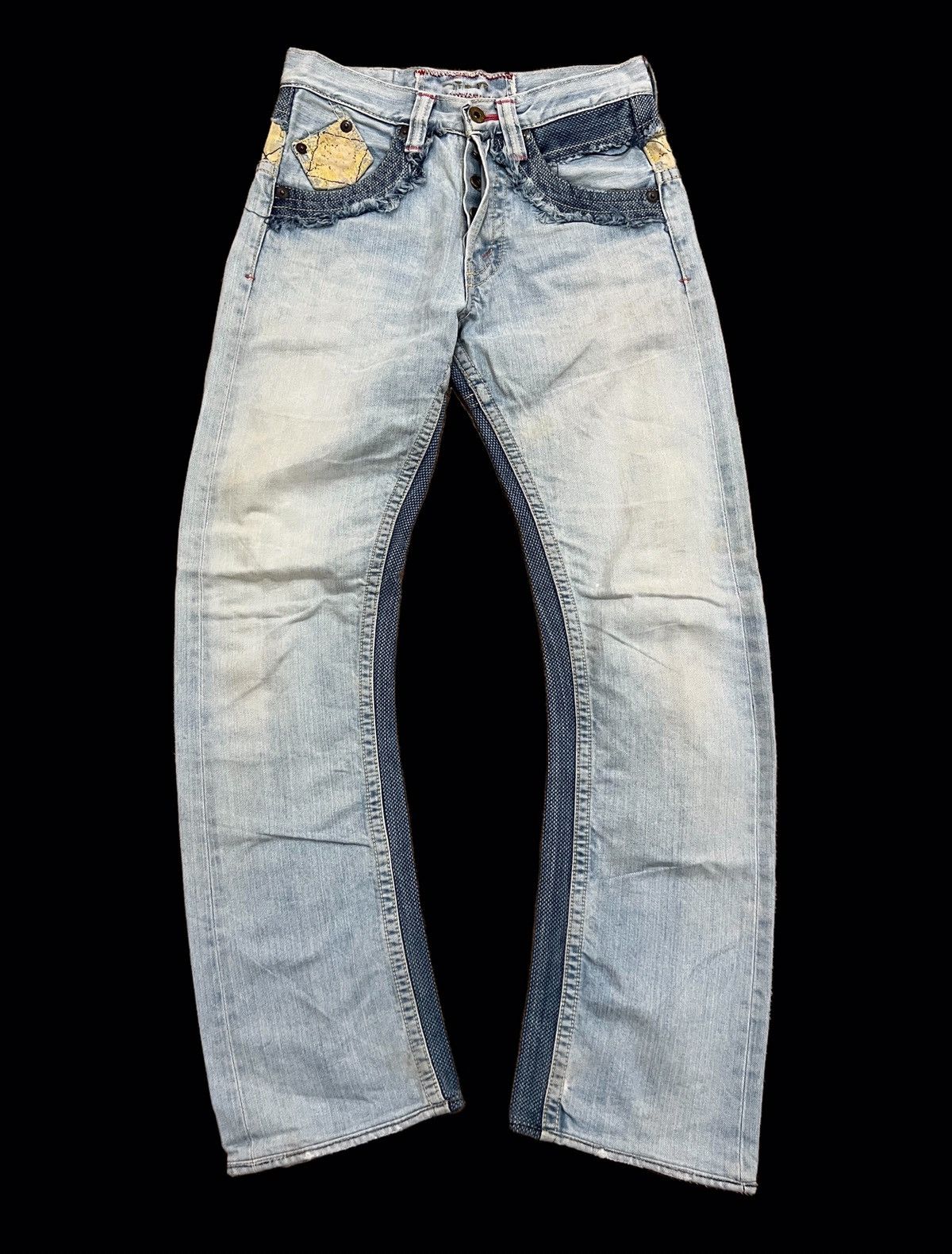 Japanese Brand × Mizra Jeans Kyoto Japanese Brand Mizra Jeans Kyoto Boro Distressed Aging Denim Size US 28 / EU 44 - 2 Thumbnail