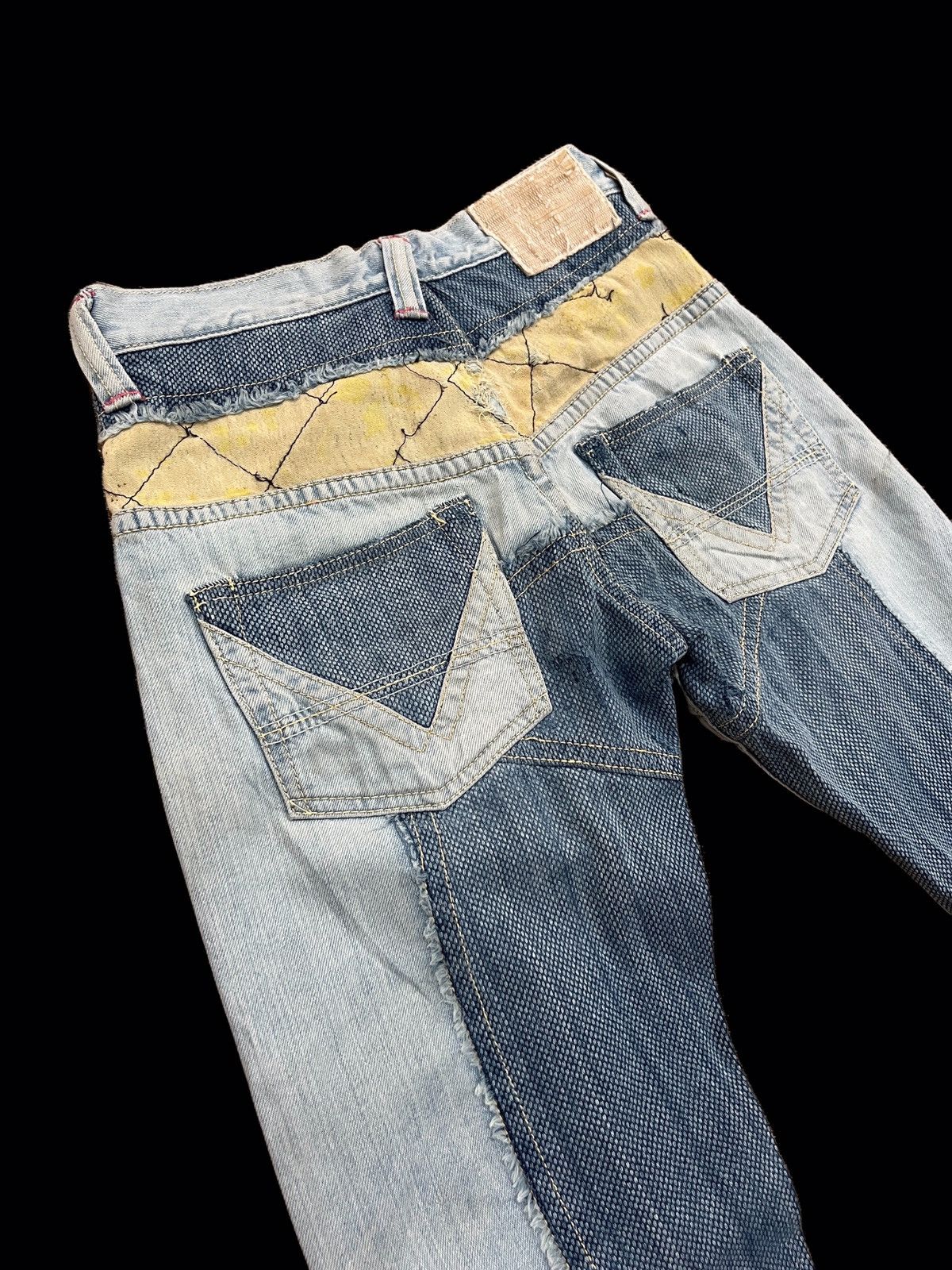 Japanese Brand × Mizra Jeans Kyoto Japanese Brand Mizra Jeans Kyoto Boro Distressed Aging Denim Size US 28 / EU 44 - 6 Thumbnail