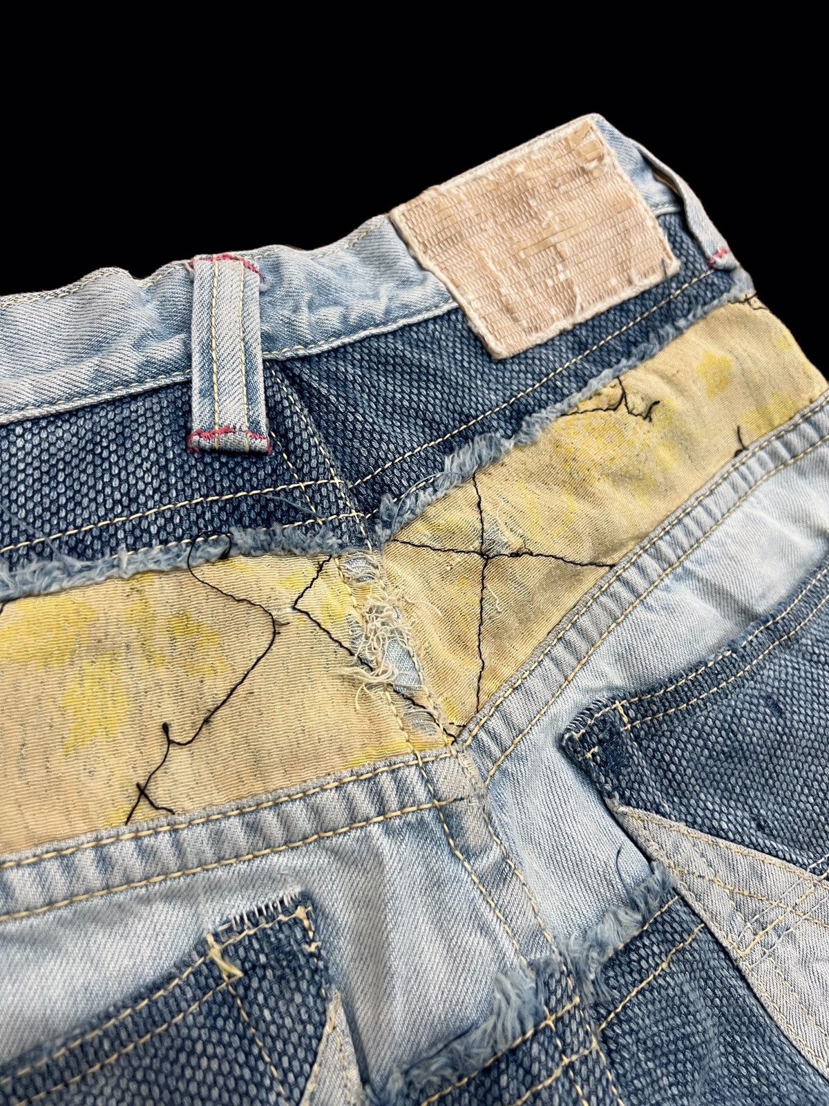 Japanese Brand × Mizra Jeans Kyoto Japanese Brand Mizra Jeans Kyoto Boro Distressed Aging Denim Size US 28 / EU 44 - 10 Thumbnail