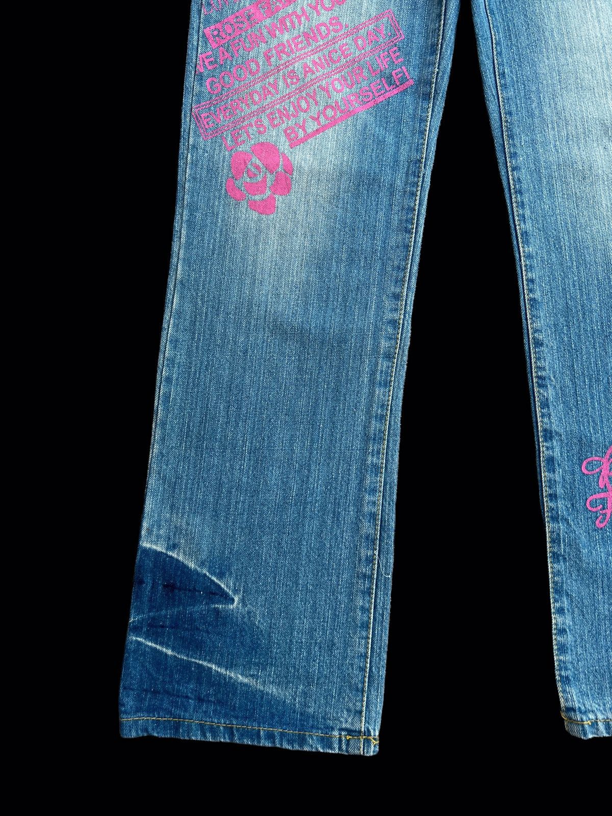 Hysteric Glamour × Japanese Brand Japanese Brand Rose Fan Fan Printed Jeans Size 28" / US 6 / IT 42 - 11 Thumbnail