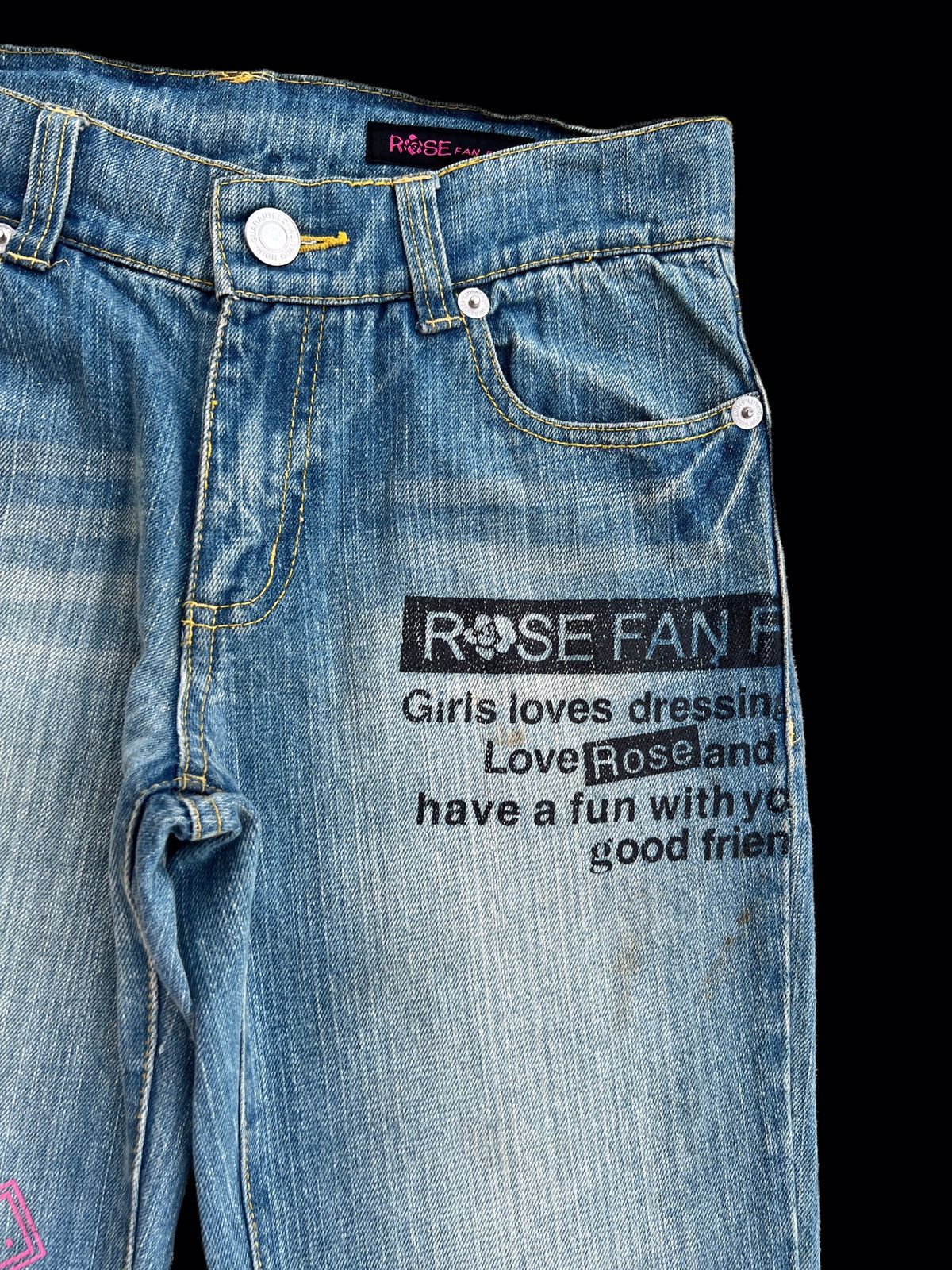 Hysteric Glamour × Japanese Brand Japanese Brand Rose Fan Fan Printed Jeans Size 28" / US 6 / IT 42 - 7 Thumbnail