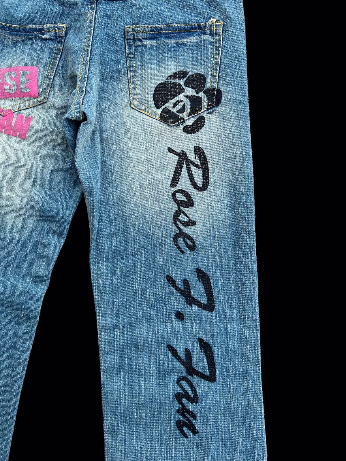 Hysteric Glamour × Japanese Brand Japanese Brand Rose Fan Fan Printed Jeans Size 28" / US 6 / IT 42 - 9 Thumbnail