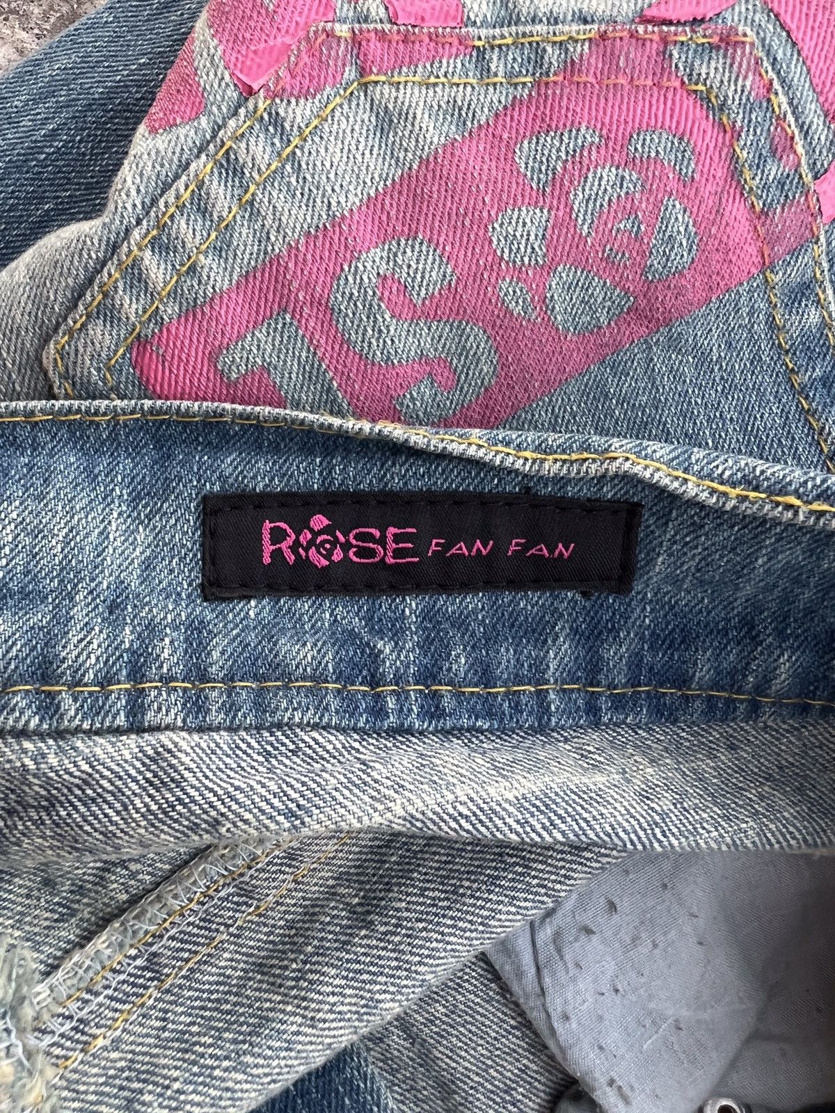 Hysteric Glamour × Japanese Brand Japanese Brand Rose Fan Fan Printed Jeans Size 28" / US 6 / IT 42 - 15 Thumbnail