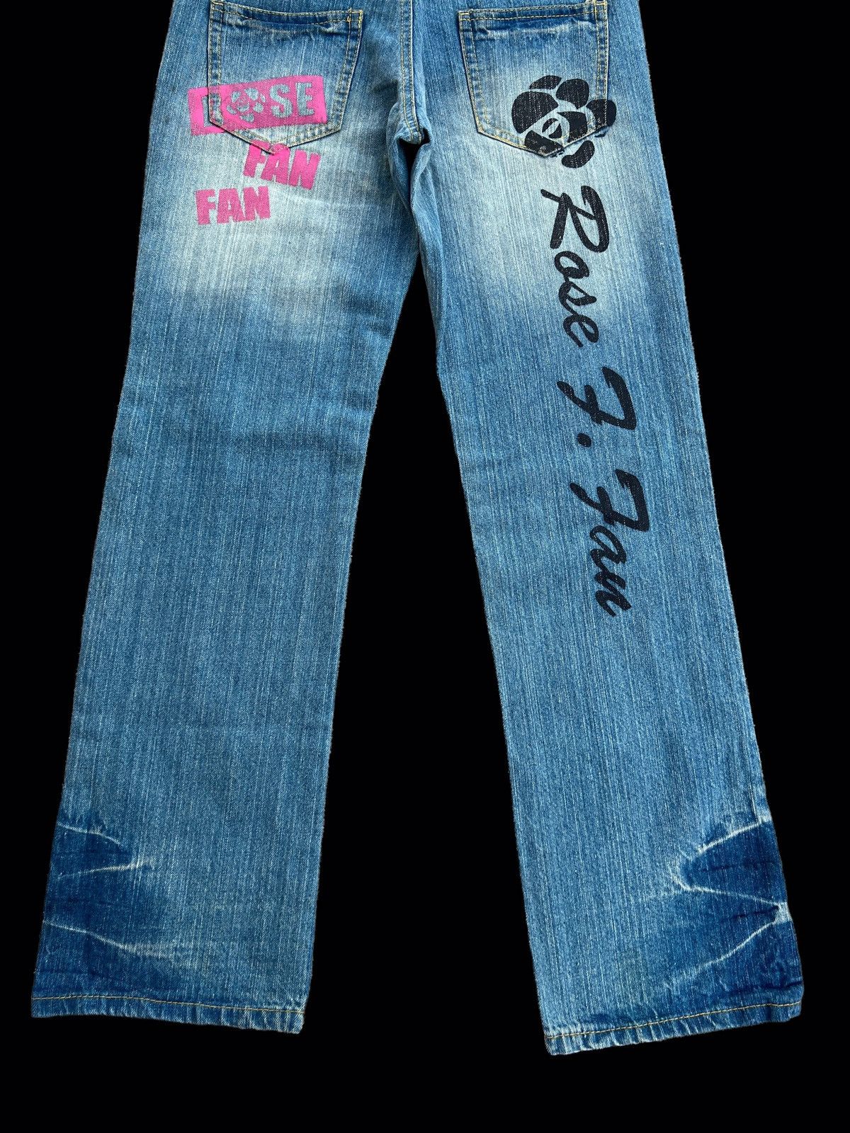 Hysteric Glamour × Japanese Brand Japanese Brand Rose Fan Fan Printed Jeans Size 28" / US 6 / IT 42 - 8 Thumbnail