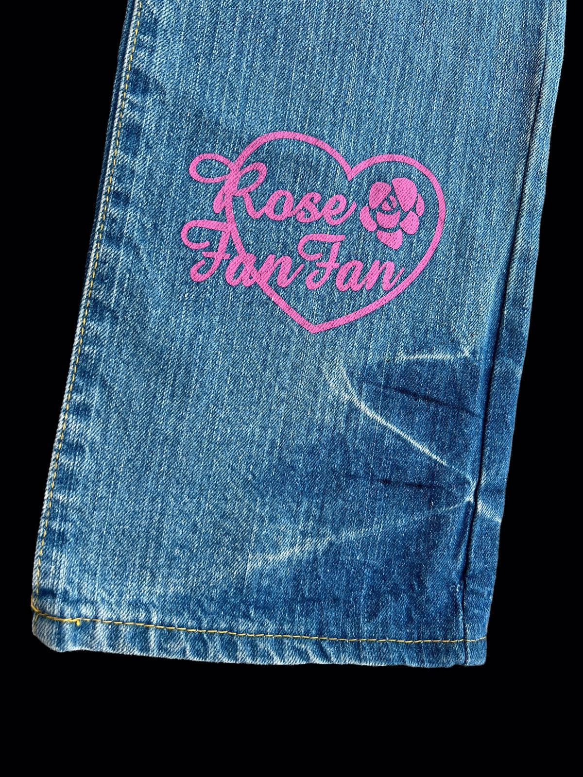 Hysteric Glamour × Japanese Brand Japanese Brand Rose Fan Fan Printed Jeans Size 28" / US 6 / IT 42 - 12 Thumbnail