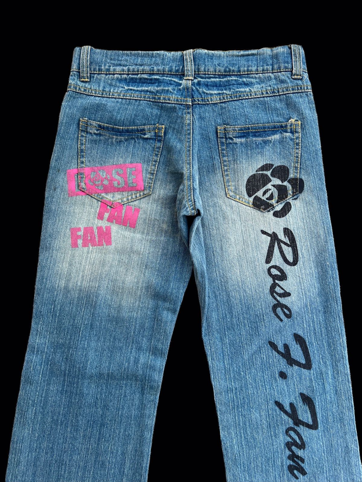 Hysteric Glamour × Japanese Brand Japanese Brand Rose Fan Fan Printed Jeans Size 28" / US 6 / IT 42 - 4 Thumbnail