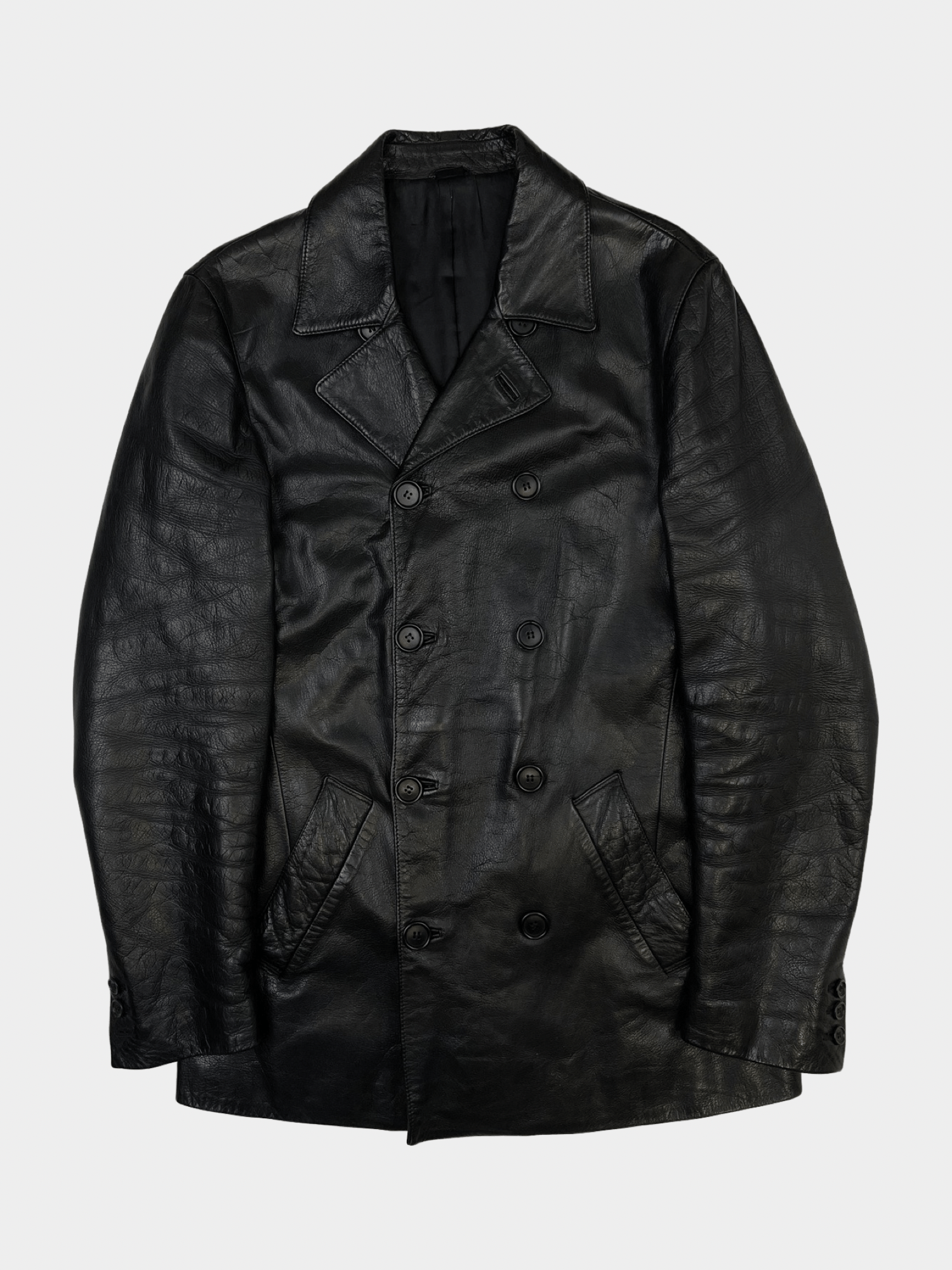 1997 Leather Double Breasted Coat