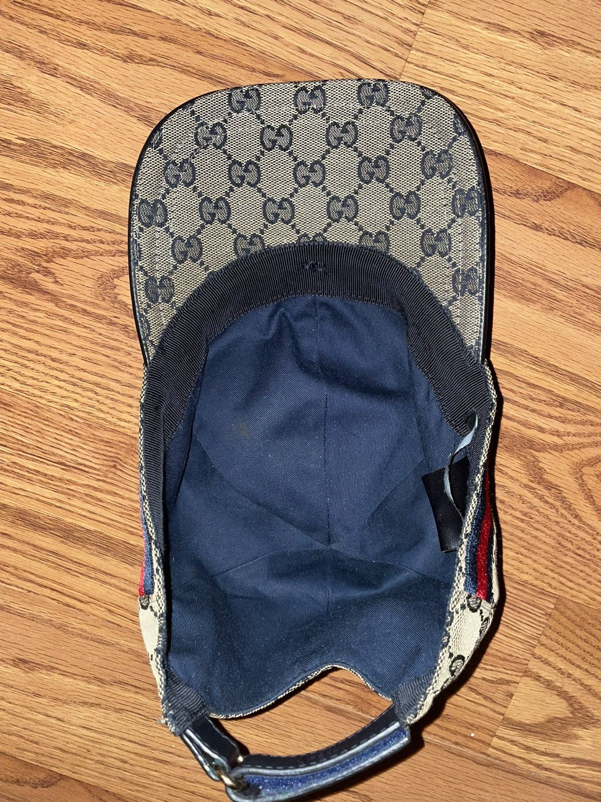 Gucci Gucci Baseball Cap Red/Blue Stripe Size ONE SIZE - 6 Thumbnail