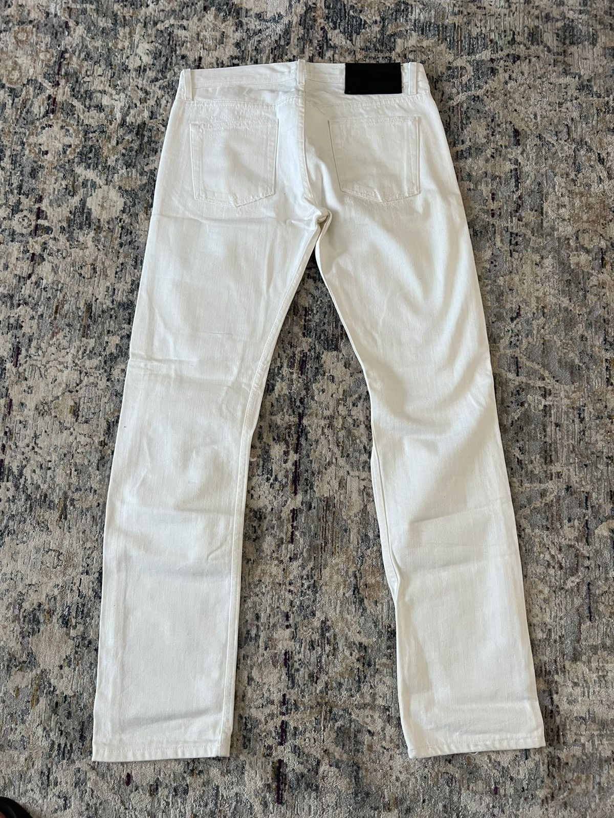Designer × Naked & Famous Naked & Famous Custom Distressed White Denim Pants Sz 34 Size US 34 / EU 50 - 4 Thumbnail