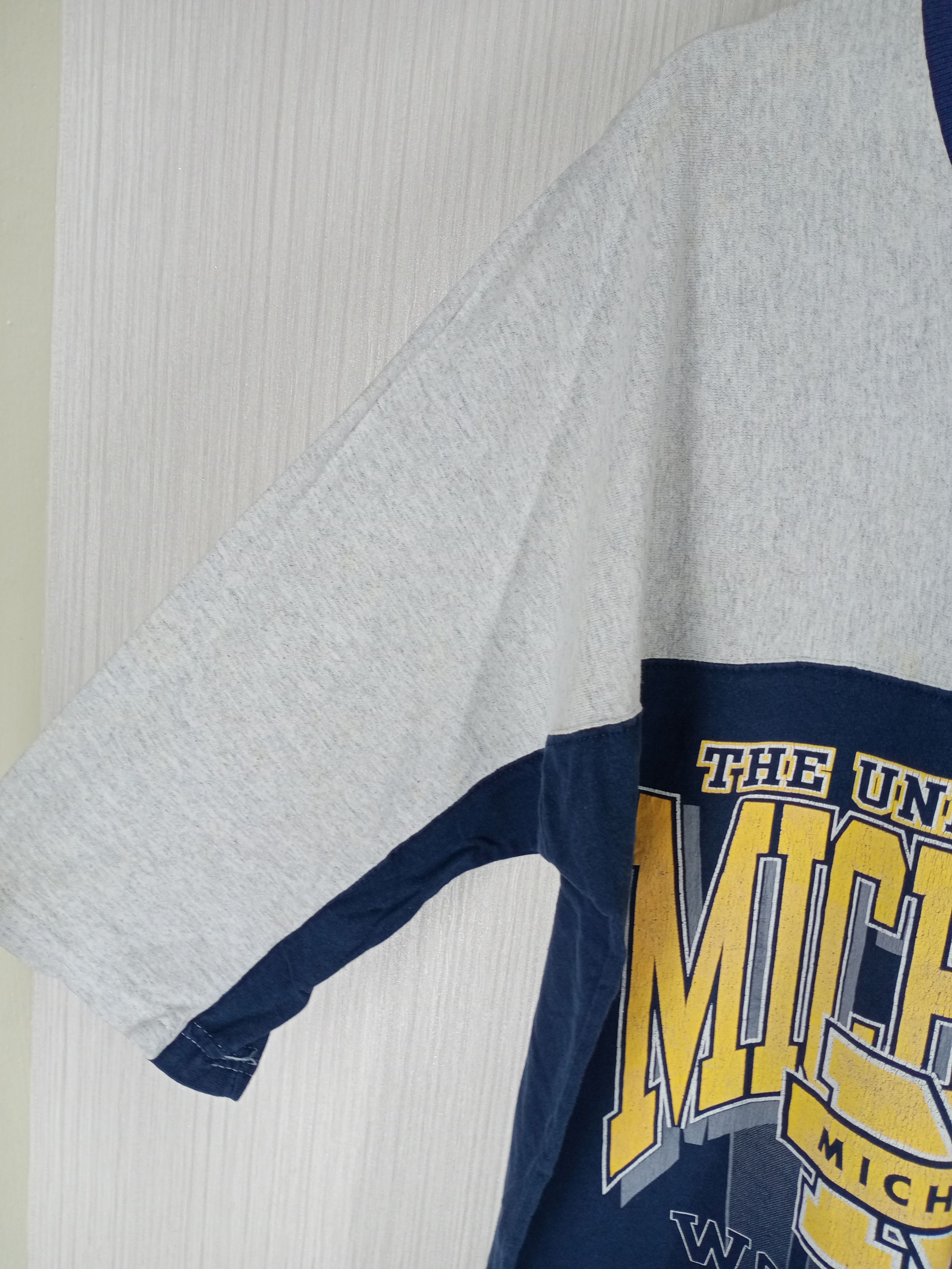 Vintage Vintage 90s The University Of Michigan Wolverines Tee Size US L / EU 52-54 / 3 - 8 Thumbnail