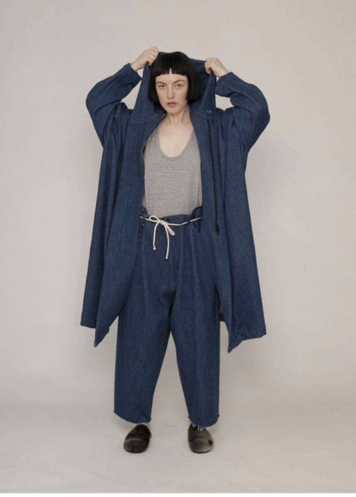 my beautiful landlet Kouji Akasaki My Beautiful Landlet WideLeg Denim Crop Pants Size US 32 / EU 48 - 21 Thumbnail