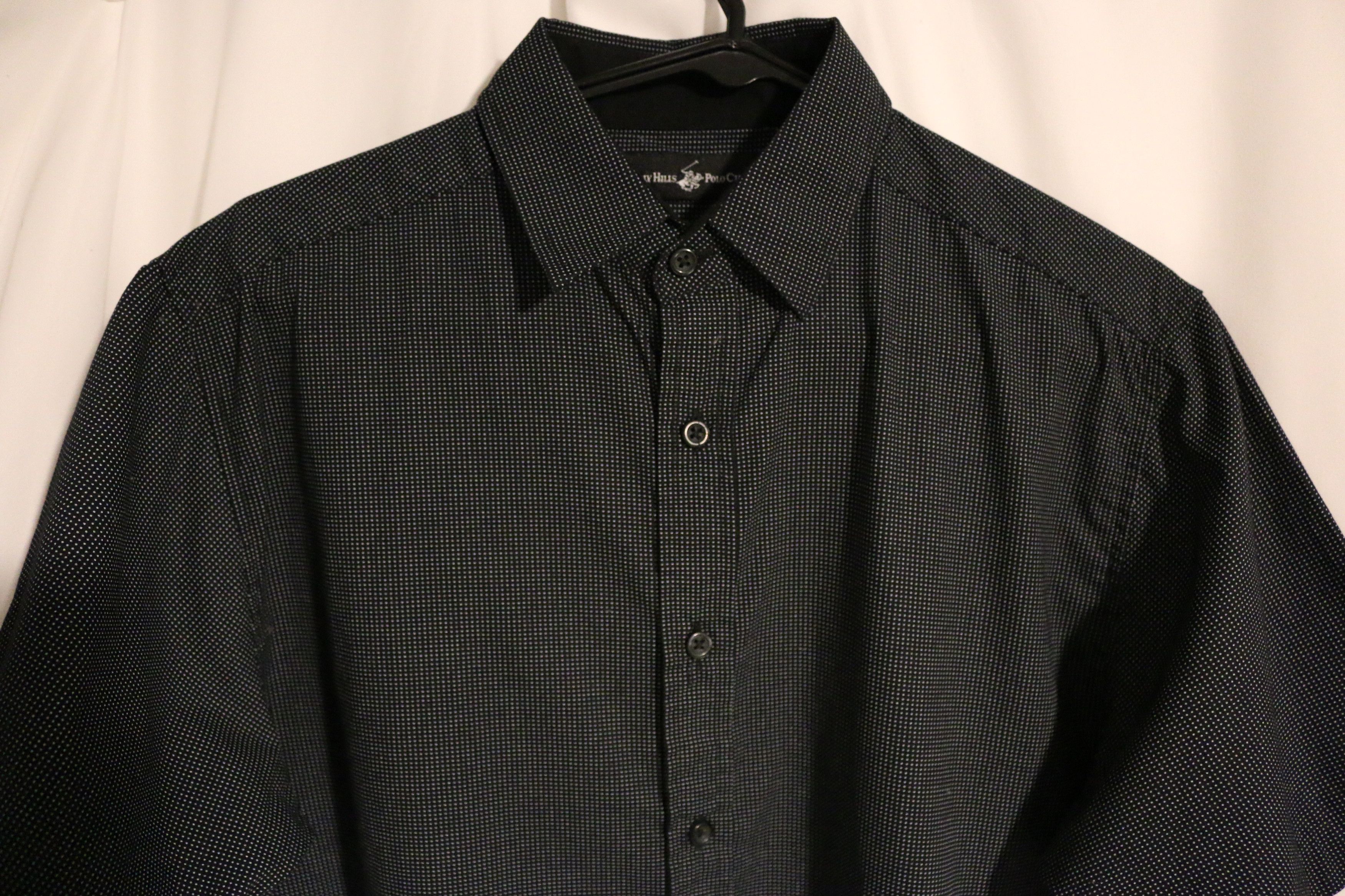 Beverly Hills Polo Club SM 100% Cotton gray Button Down Shirt Collared Size US M / EU 48-50 / 2 - 2 Thumbnail