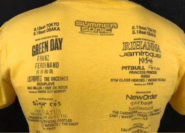 Band Tees Summer Sonic 2012 Music Festival Tour Concert T-Shirts Size US M / EU 48-50 / 2 - 4 Thumbnail
