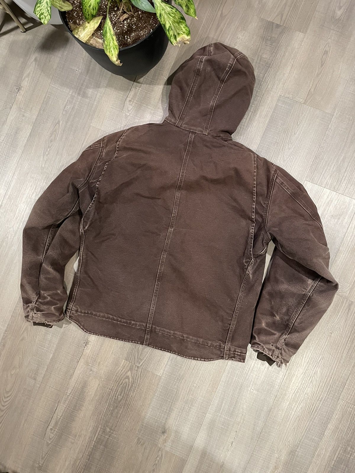 Carhartt 90’s Sherpa Lined Hoodie Jacket Brown Vintage Carhartt Size US XL / EU 56 / 4 - 7 Thumbnail