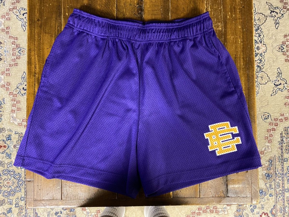 image of Eric Emanuel Basic Mesh Shorts “Lakers” in Purple, Men's (Size 36)